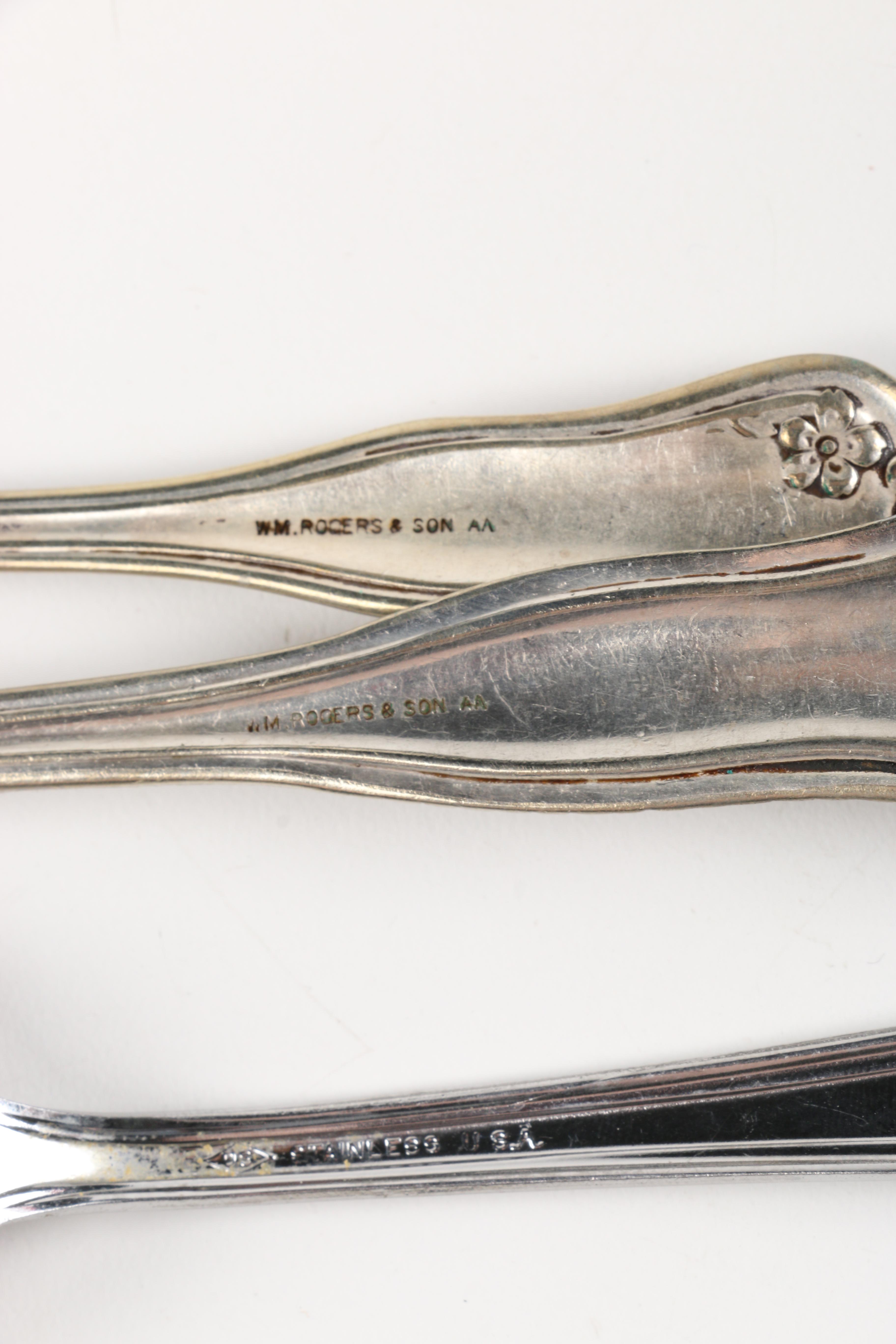 Silver Plate and Stainless Flatware Featuring Oneida Community