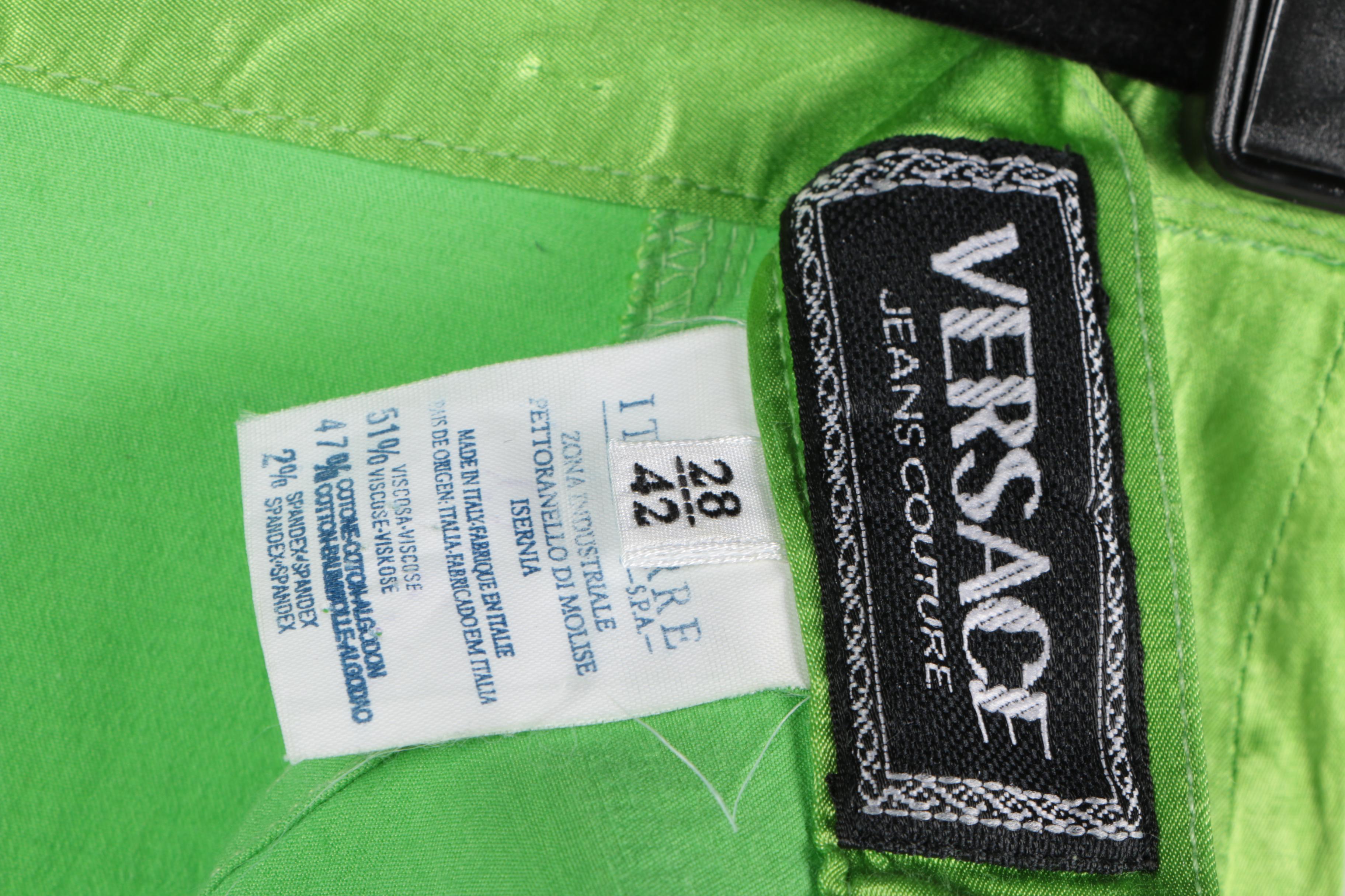 Versace Jeans Couture Apple Green Mini Skirt
