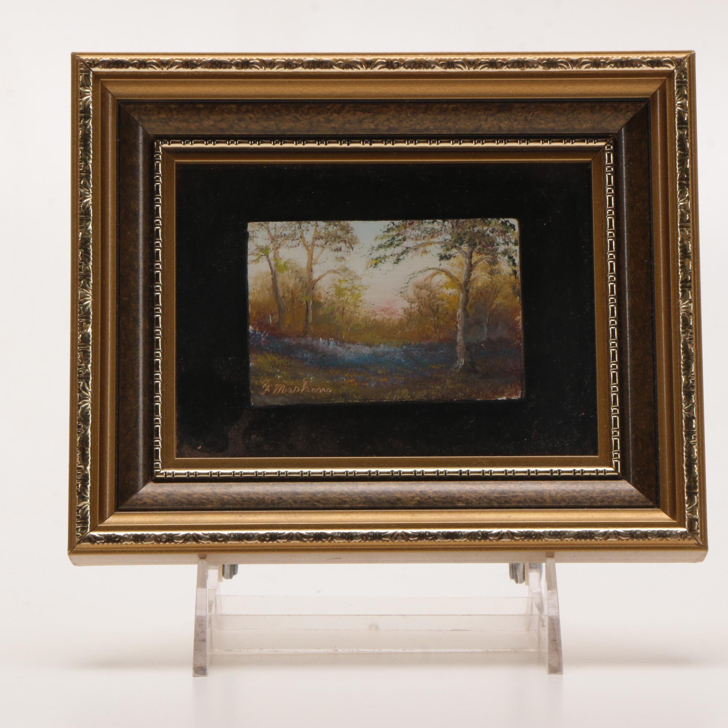 Two F. Maskens Original Oil Paintings Of Landscapes