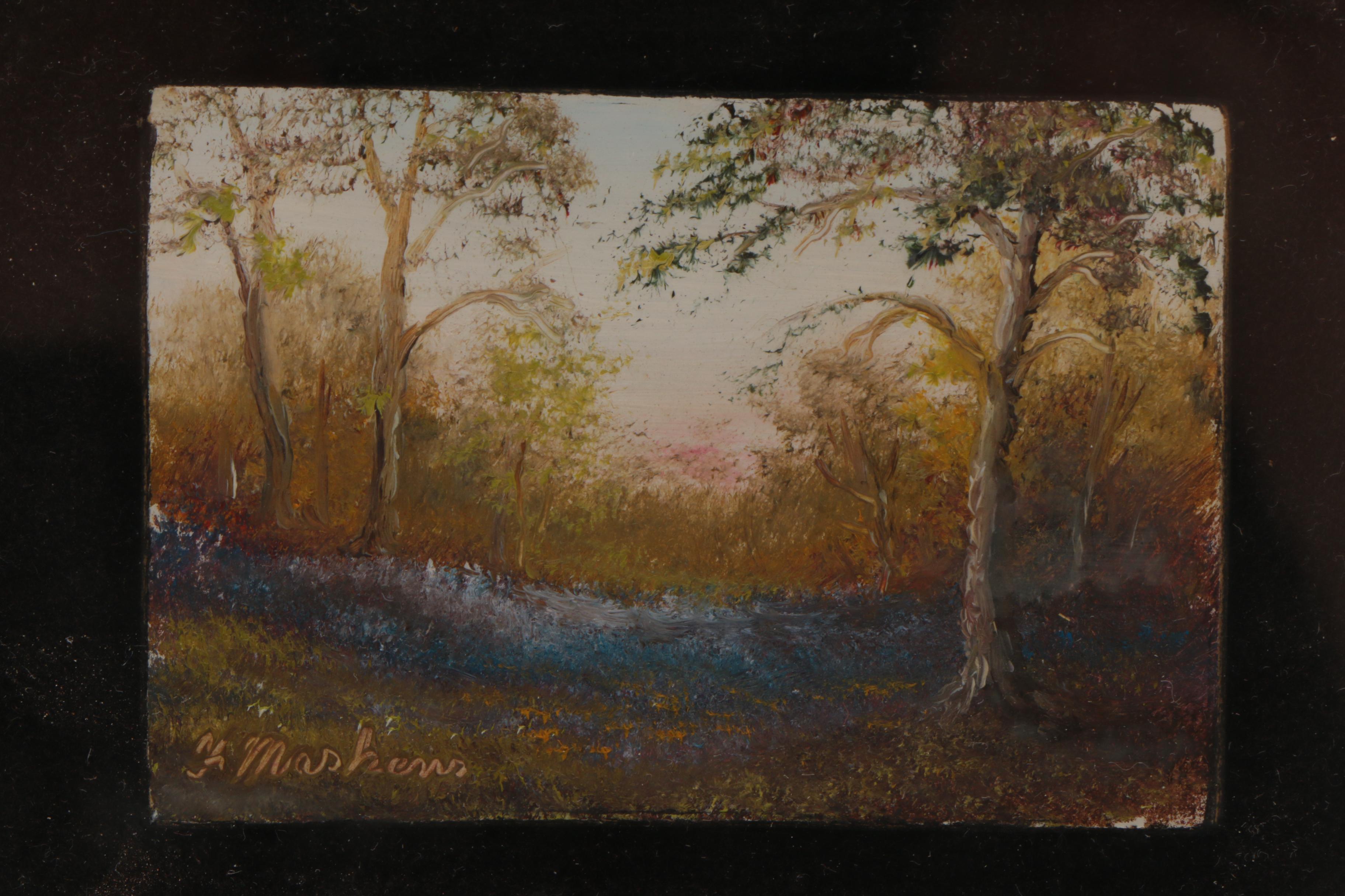 Two F. Maskens Original Oil Paintings Of Landscapes