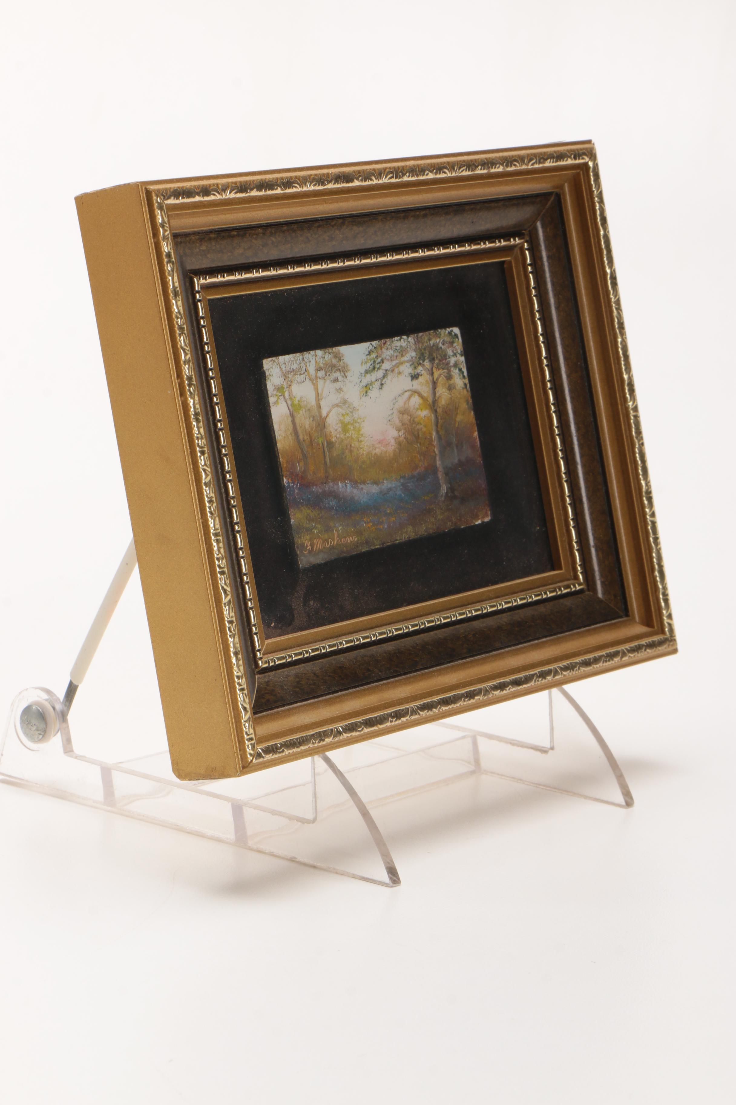 Two F. Maskens Original Oil Paintings Of Landscapes