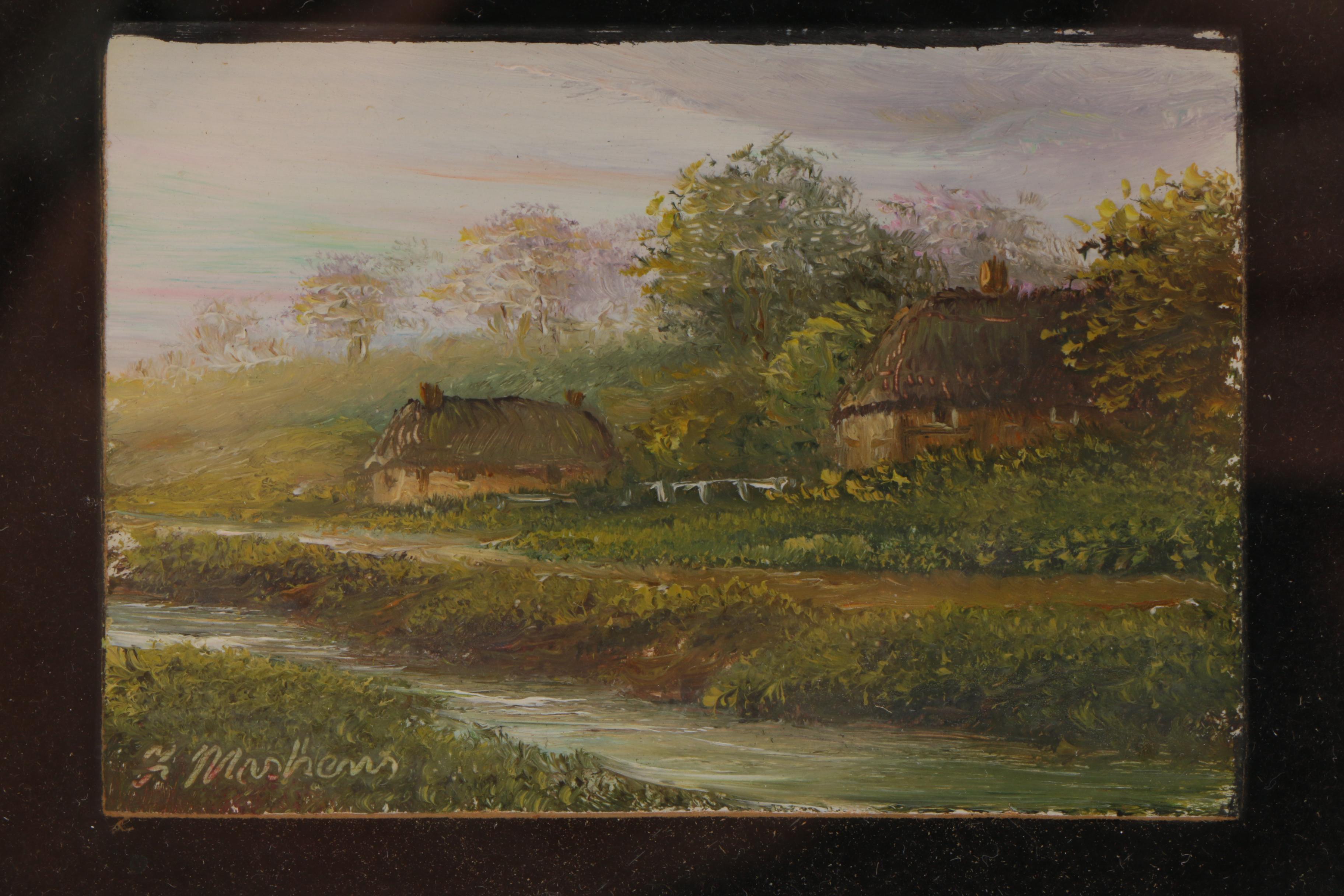 Two F. Maskens Original Oil Paintings Of Landscapes