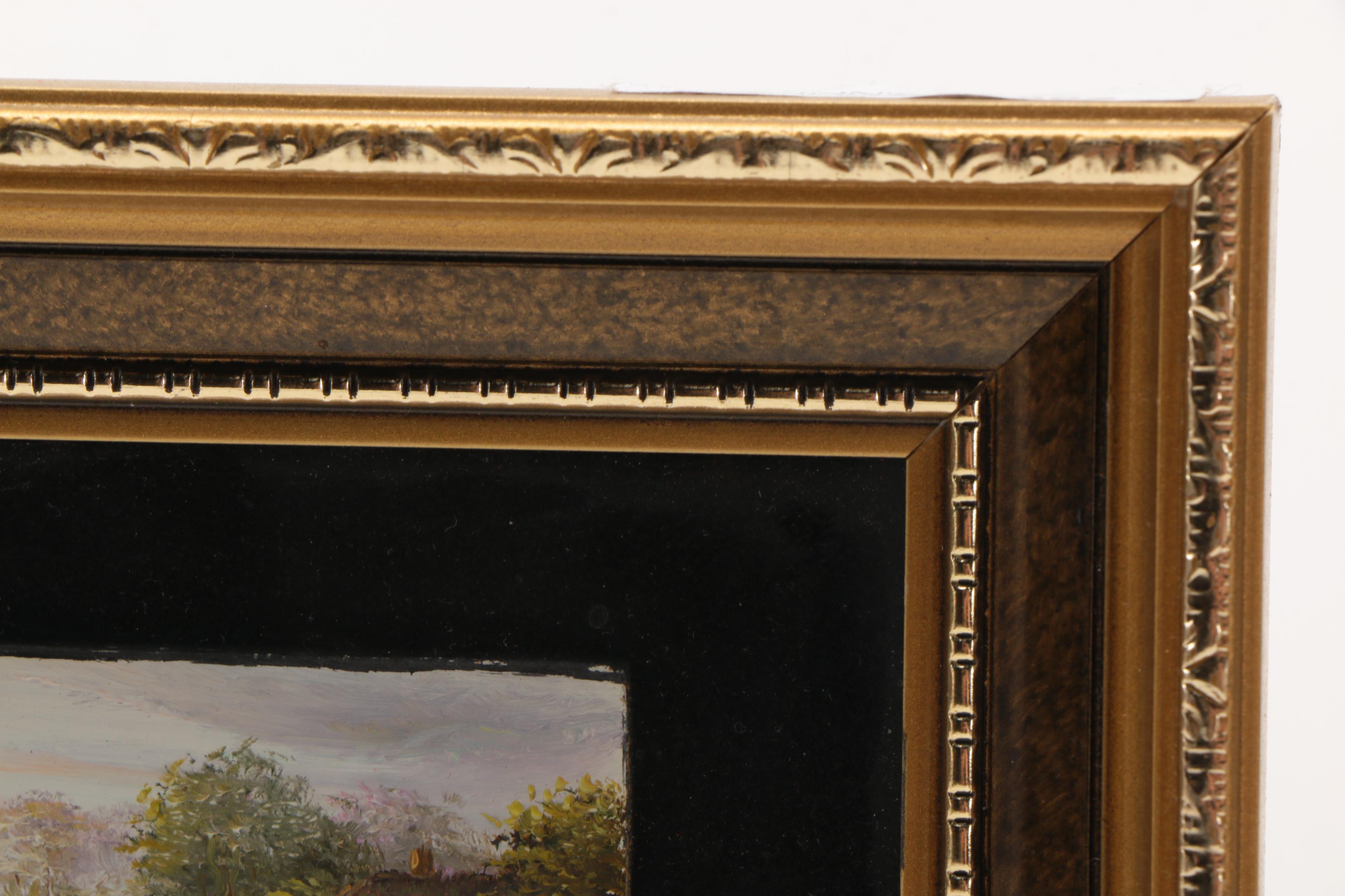 Two F. Maskens Original Oil Paintings Of Landscapes