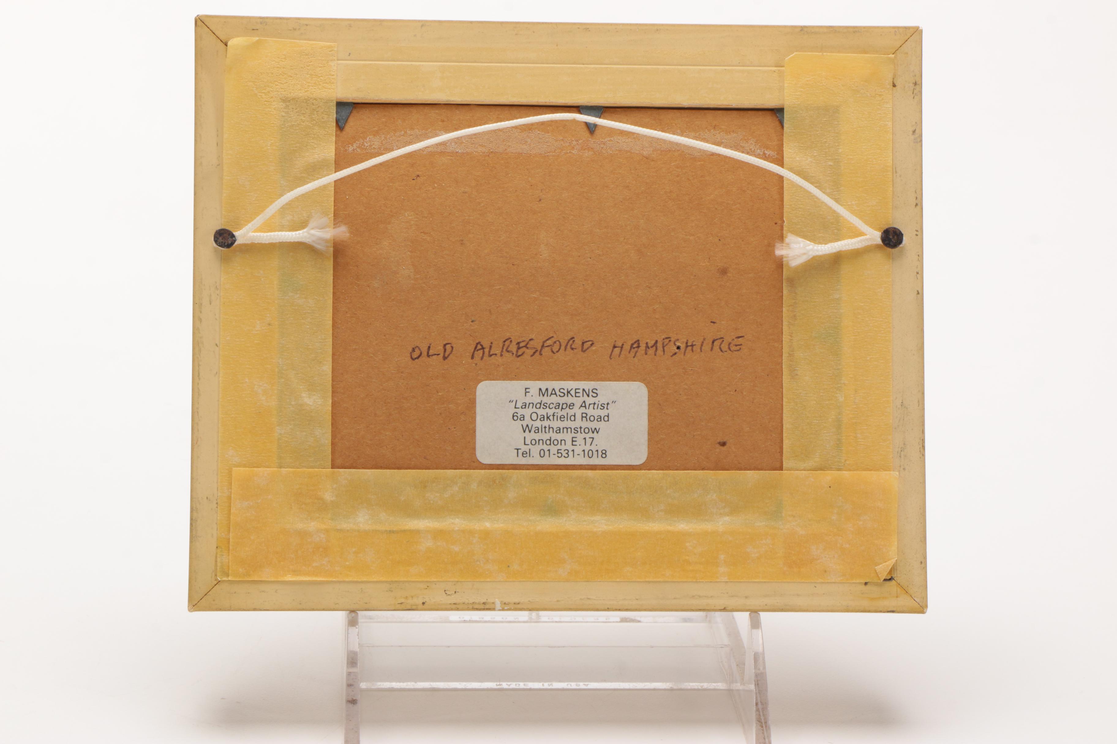 Two F. Maskens Original Oil Paintings Of Landscapes