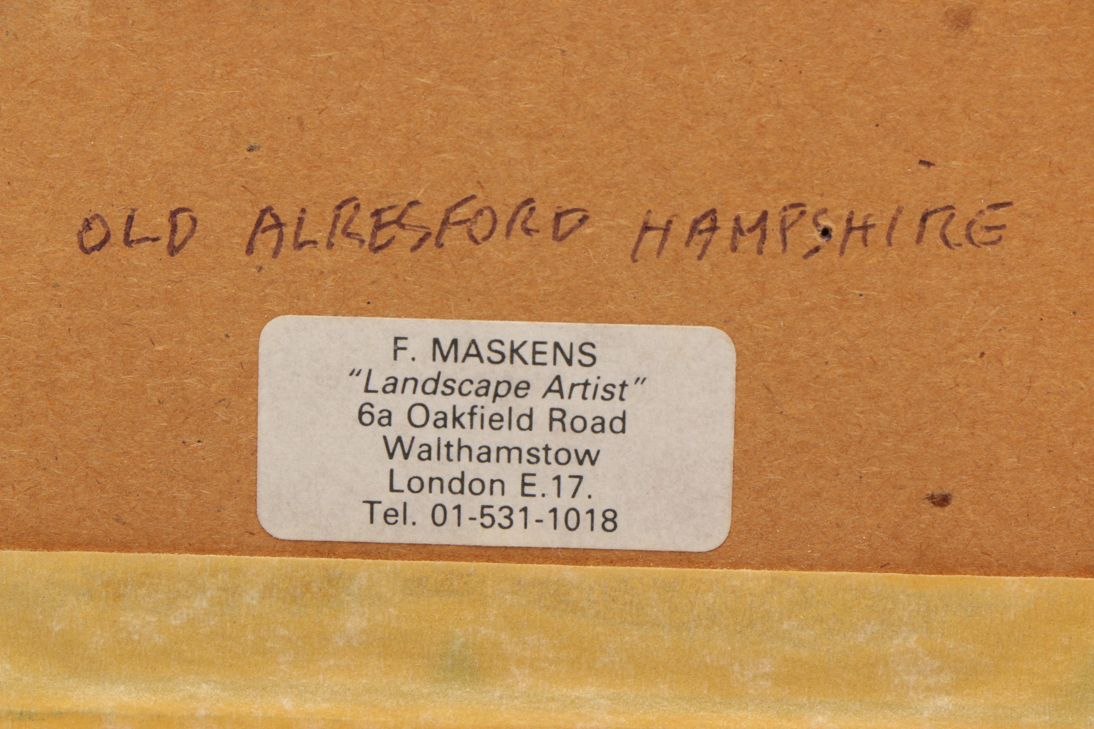 Two F. Maskens Original Oil Paintings Of Landscapes