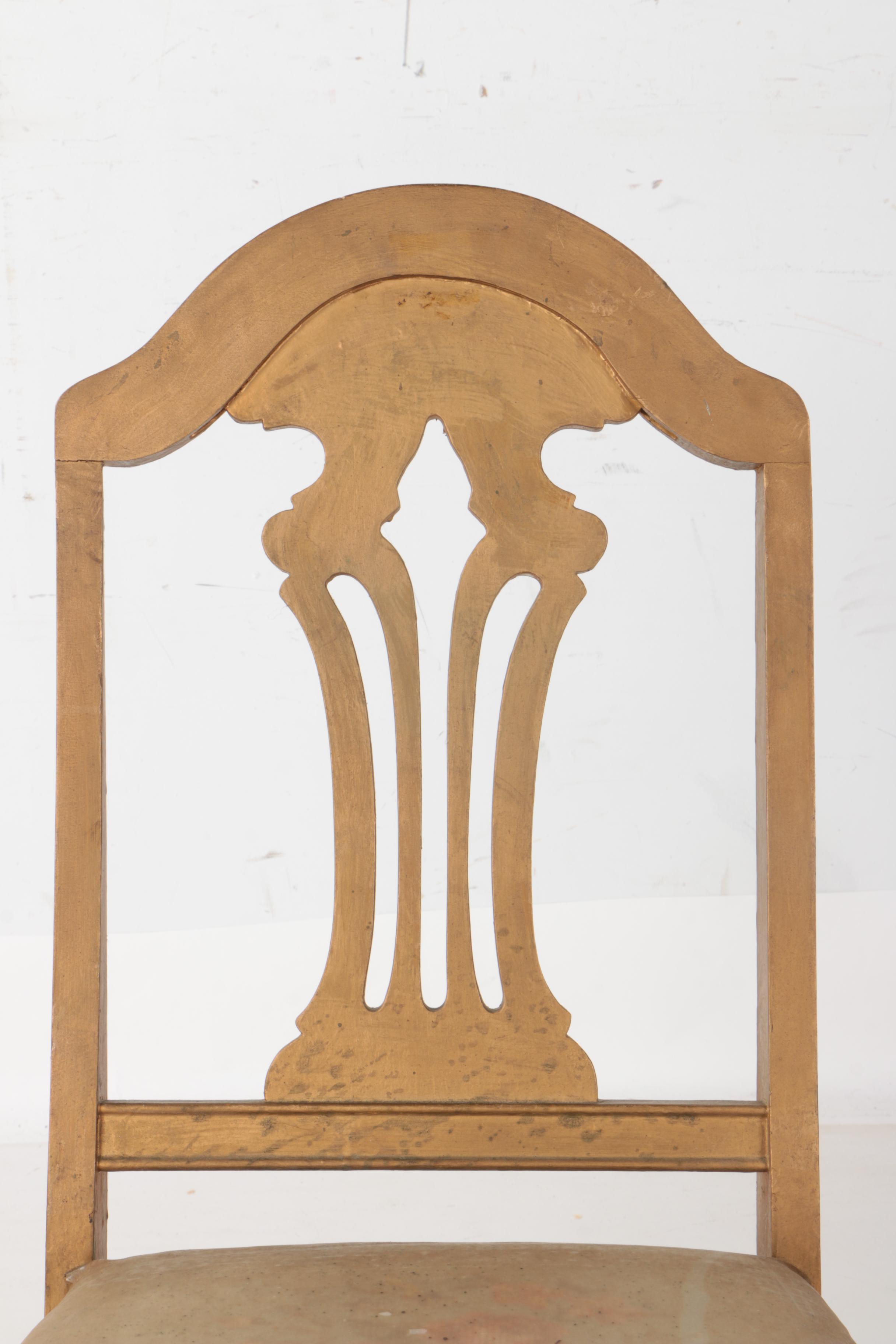 Vintage Rocking Chair With Needlepoint Seat