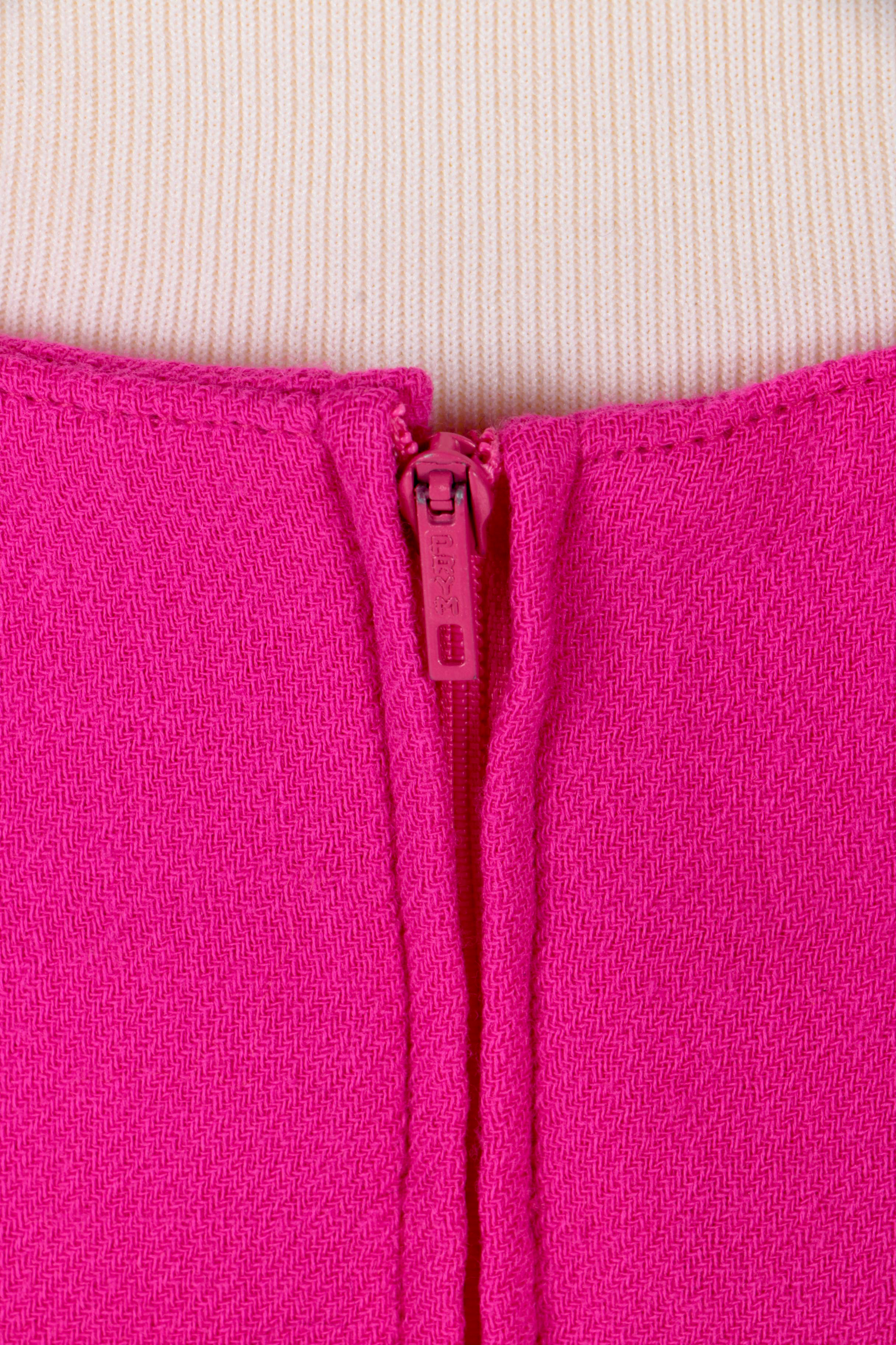 Louis Feraud Raspberry Pink Wool Tweed Suit