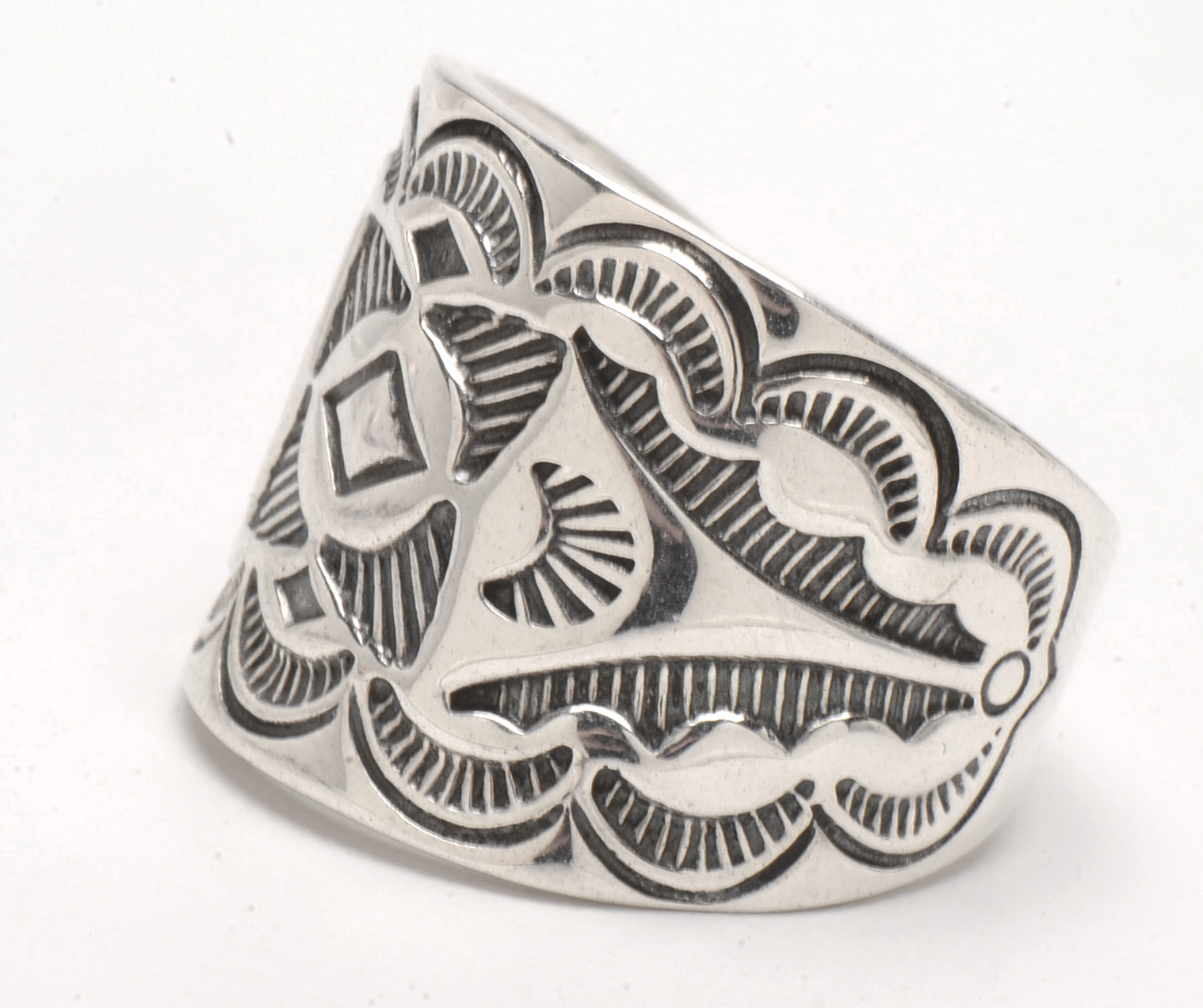 Pairing of Sterling Silver Rings Including Malachite