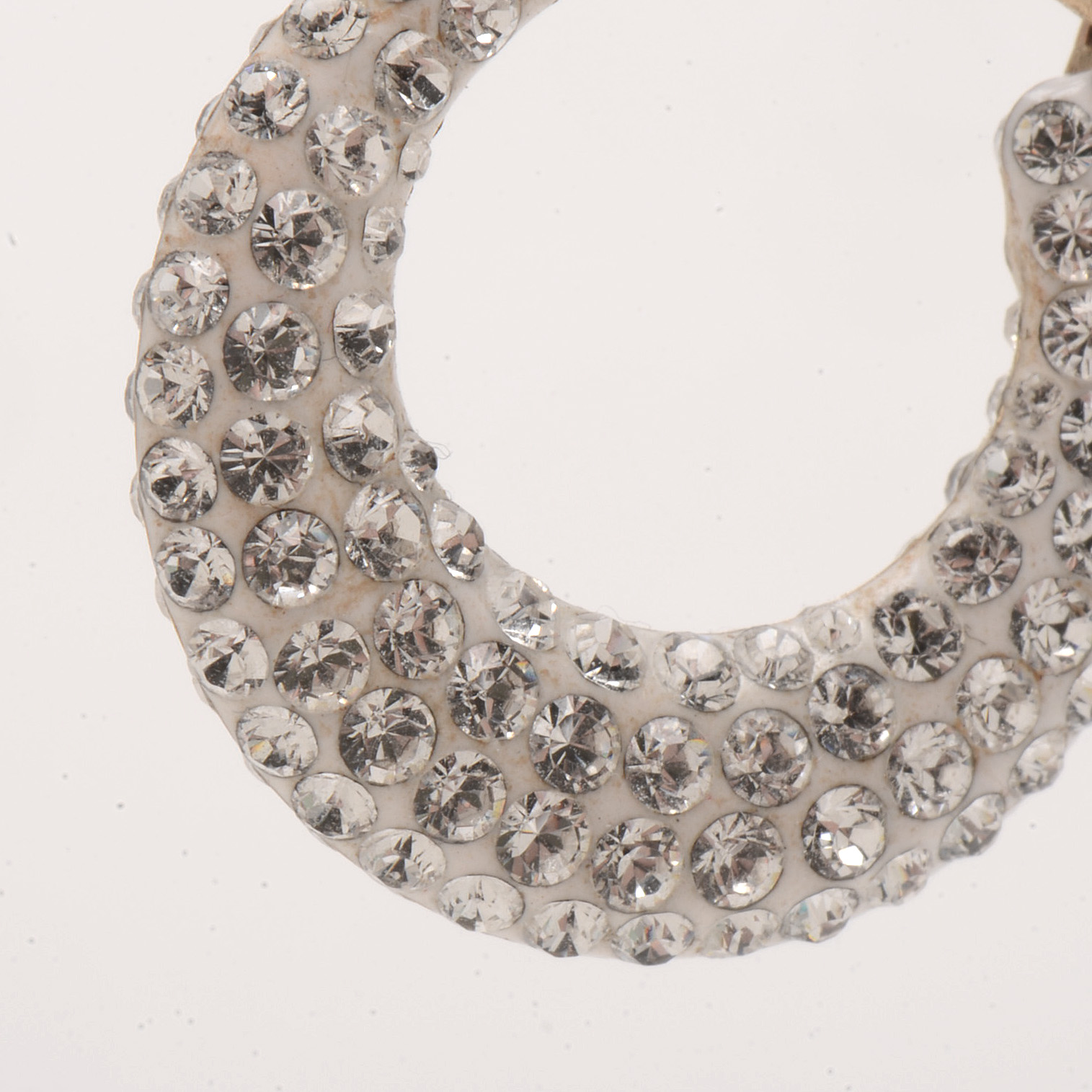 Pair of 14K Yellow Gold Colorless Cubic Zirconia Hoop Earrings