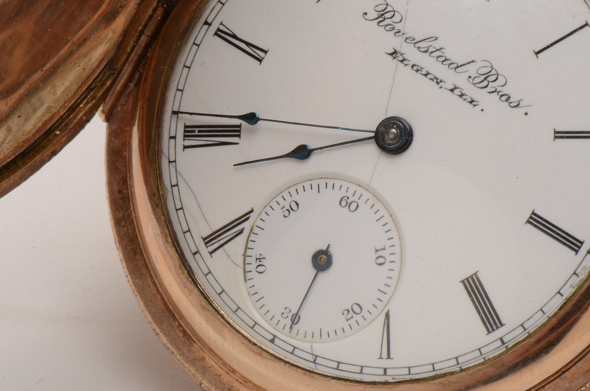 Antique Elgin Rovelstad Bros Gold Filled Full-Hunter Pocket Watch