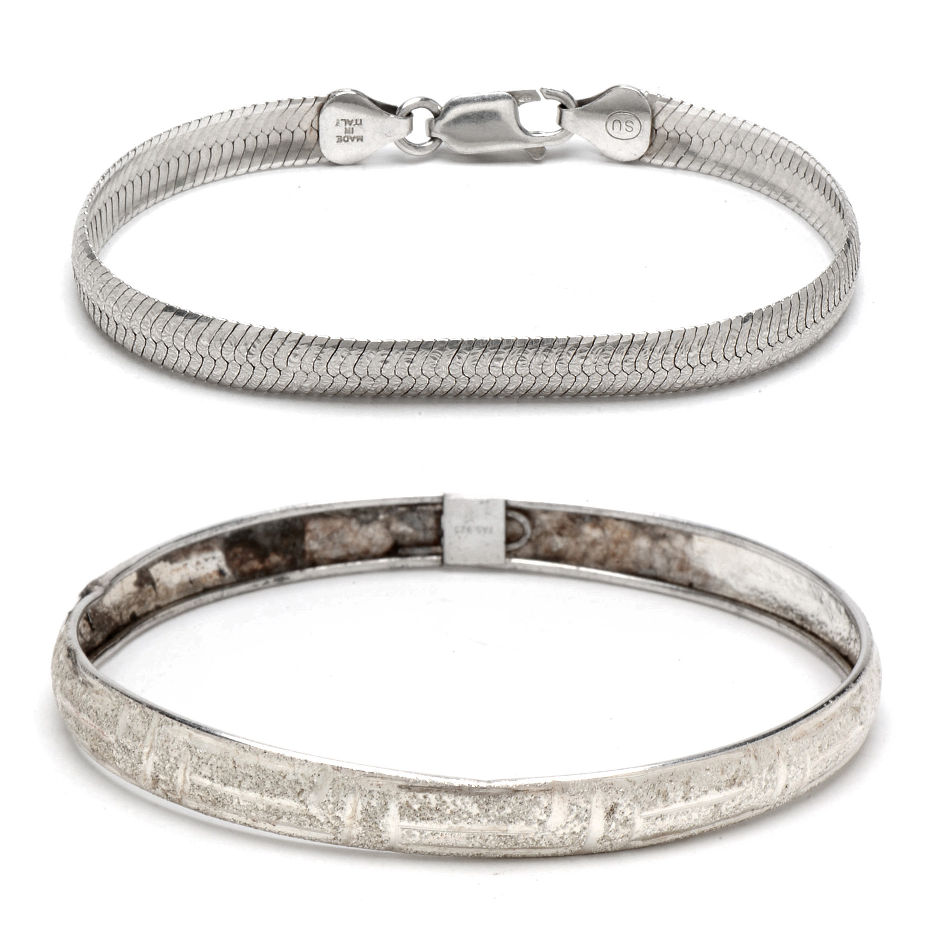 Pair of Sterling Silver Bracelets