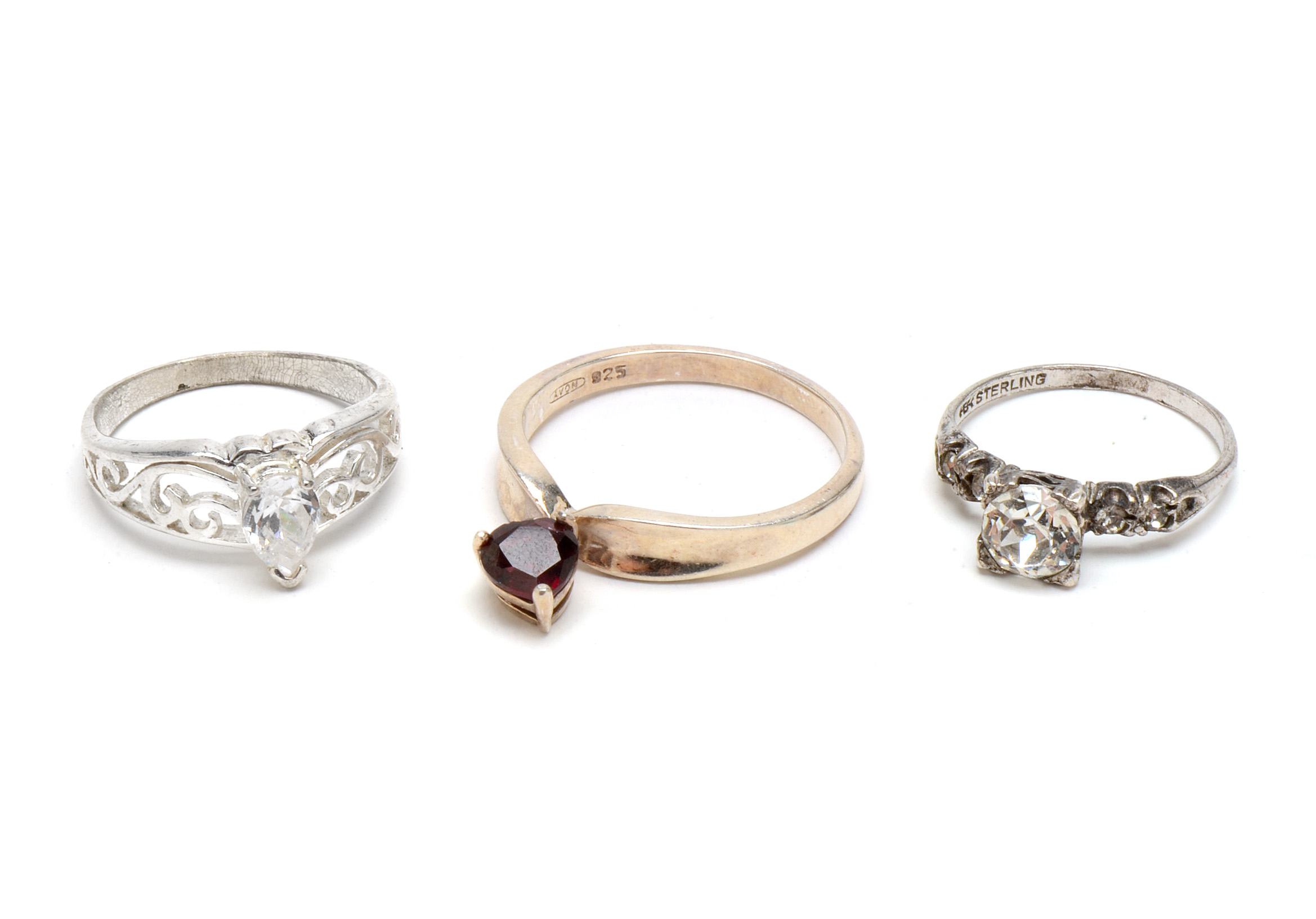 Assortment of Sterling Silver Cubic Zirconia Rings and More