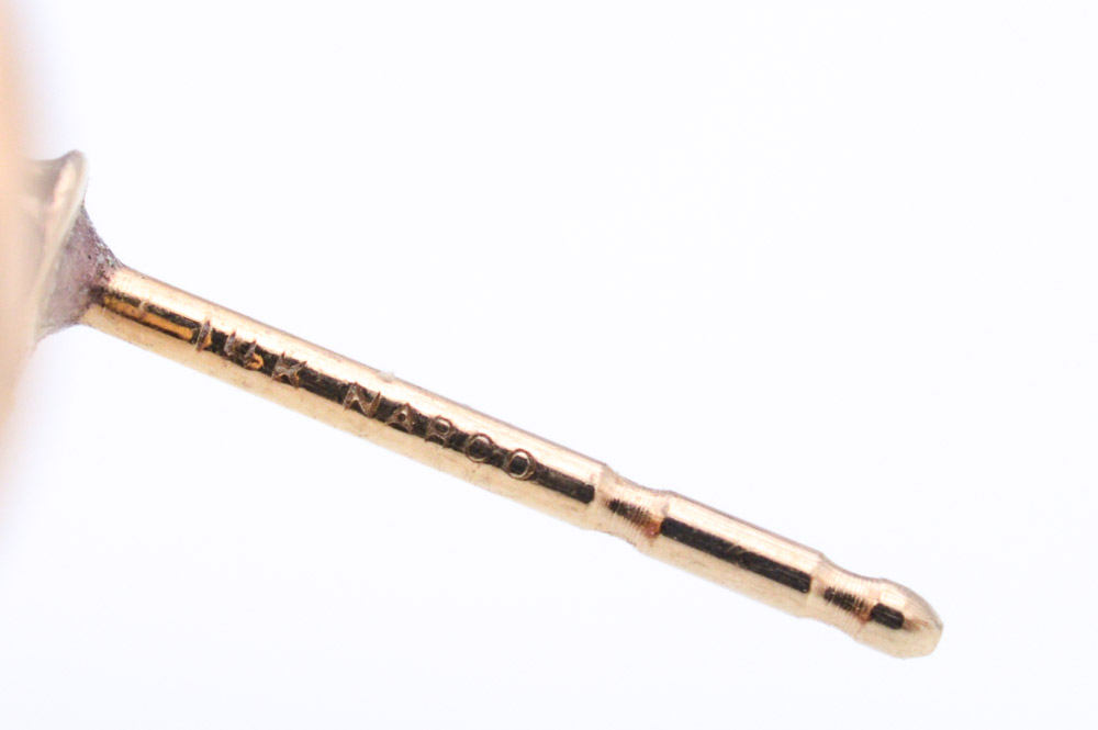 14K Yellow Gold Swirled Earrings