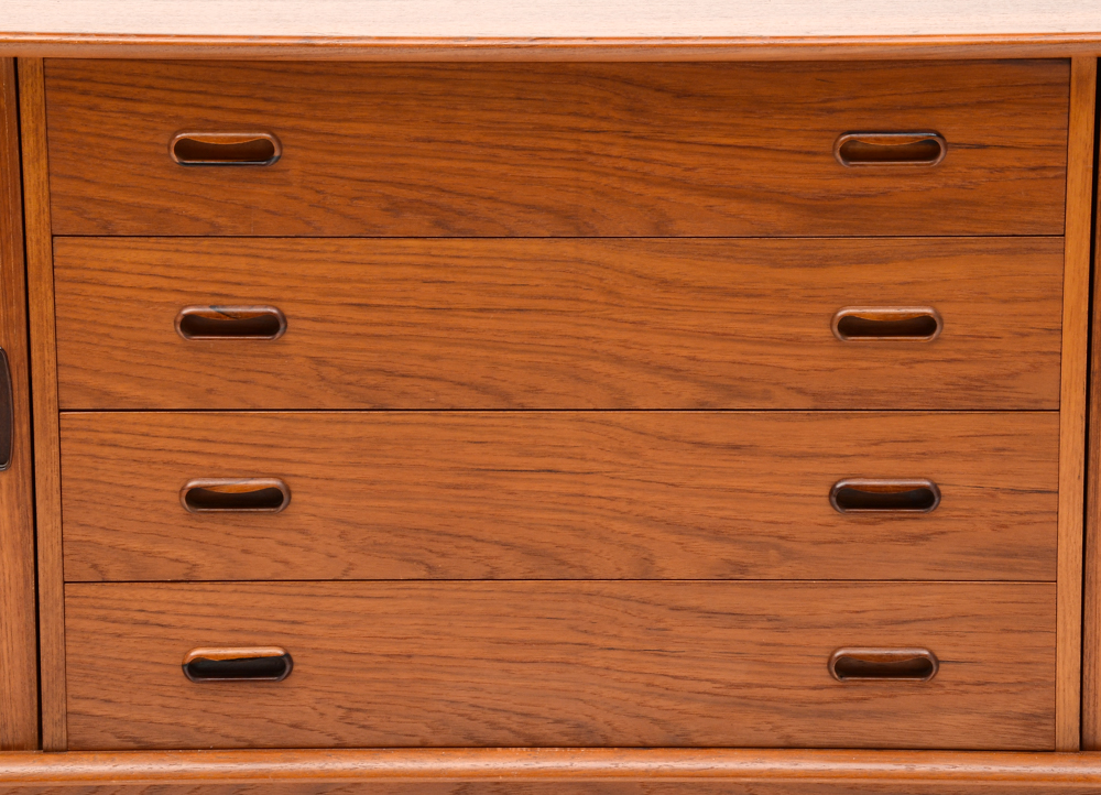 Danish Modern Sideboard with Hutch