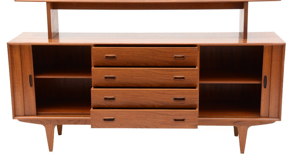 Danish Modern Sideboard with Hutch