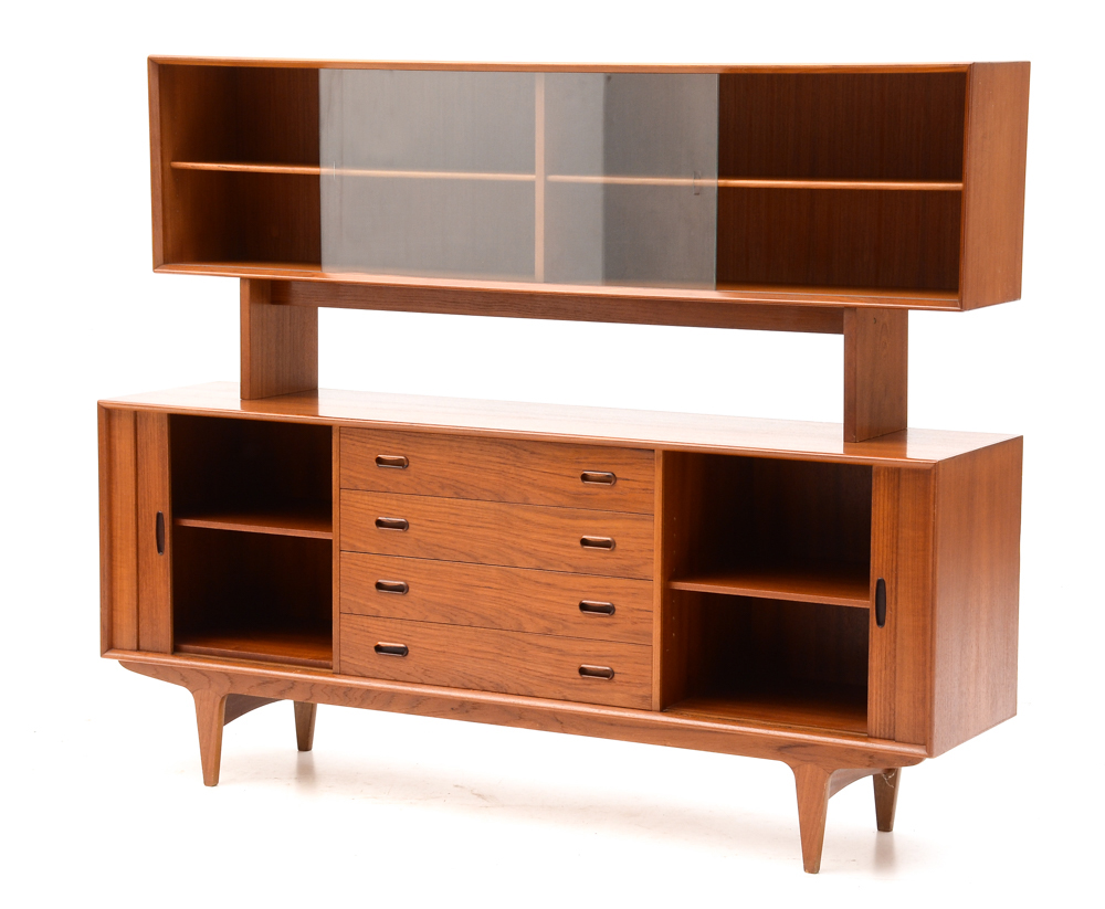 Danish Modern Sideboard with Hutch