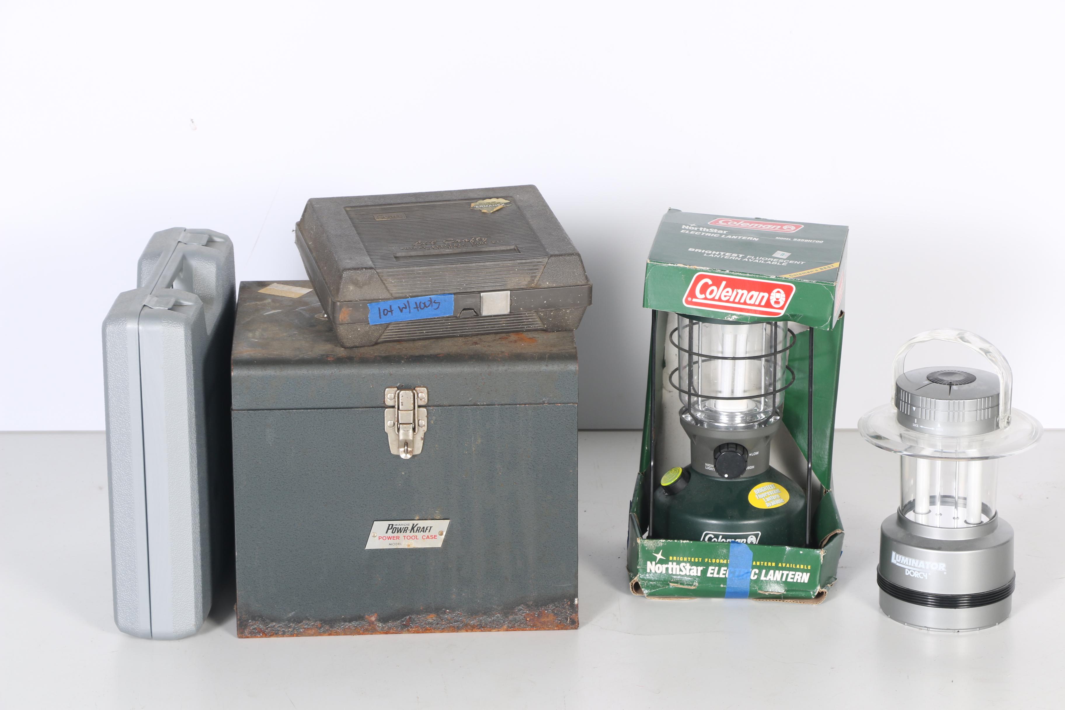 Collection of Power Tools and Lanterns