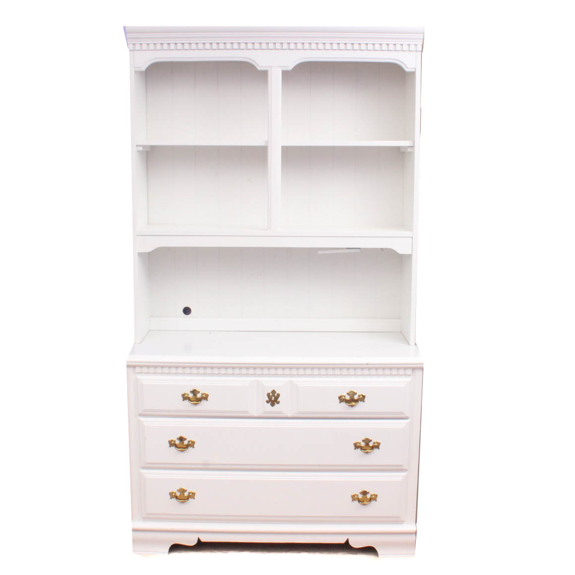 White Dresser with Hutch Top
