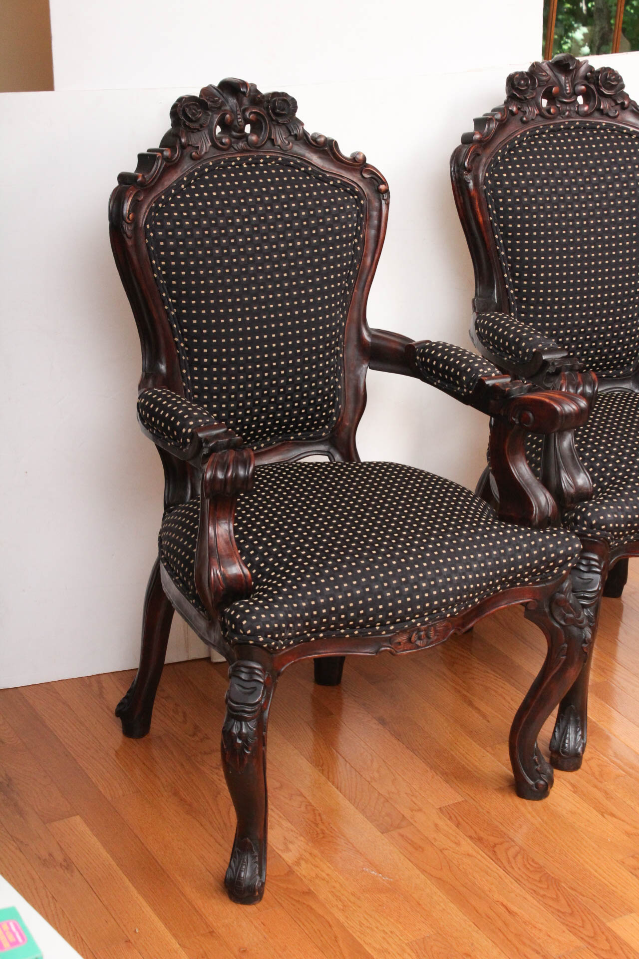 Antique Baroque Style Fauteuil Pair