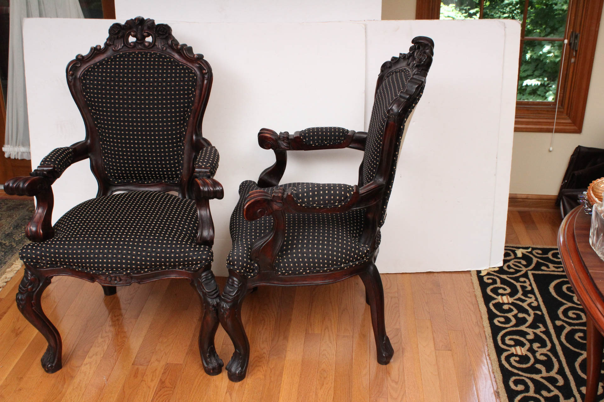 Antique Baroque Style Fauteuil Pair