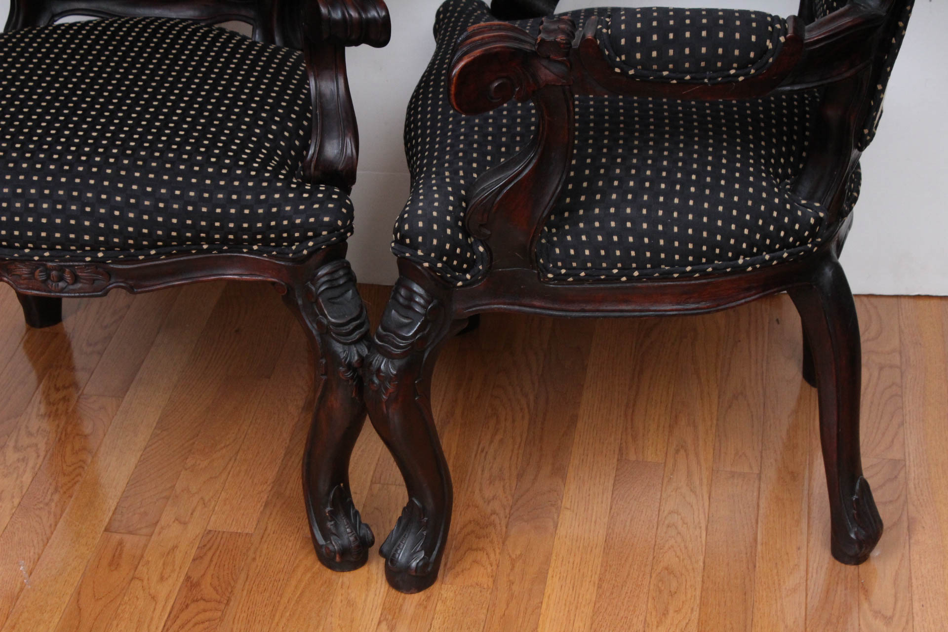 Antique Baroque Style Fauteuil Pair