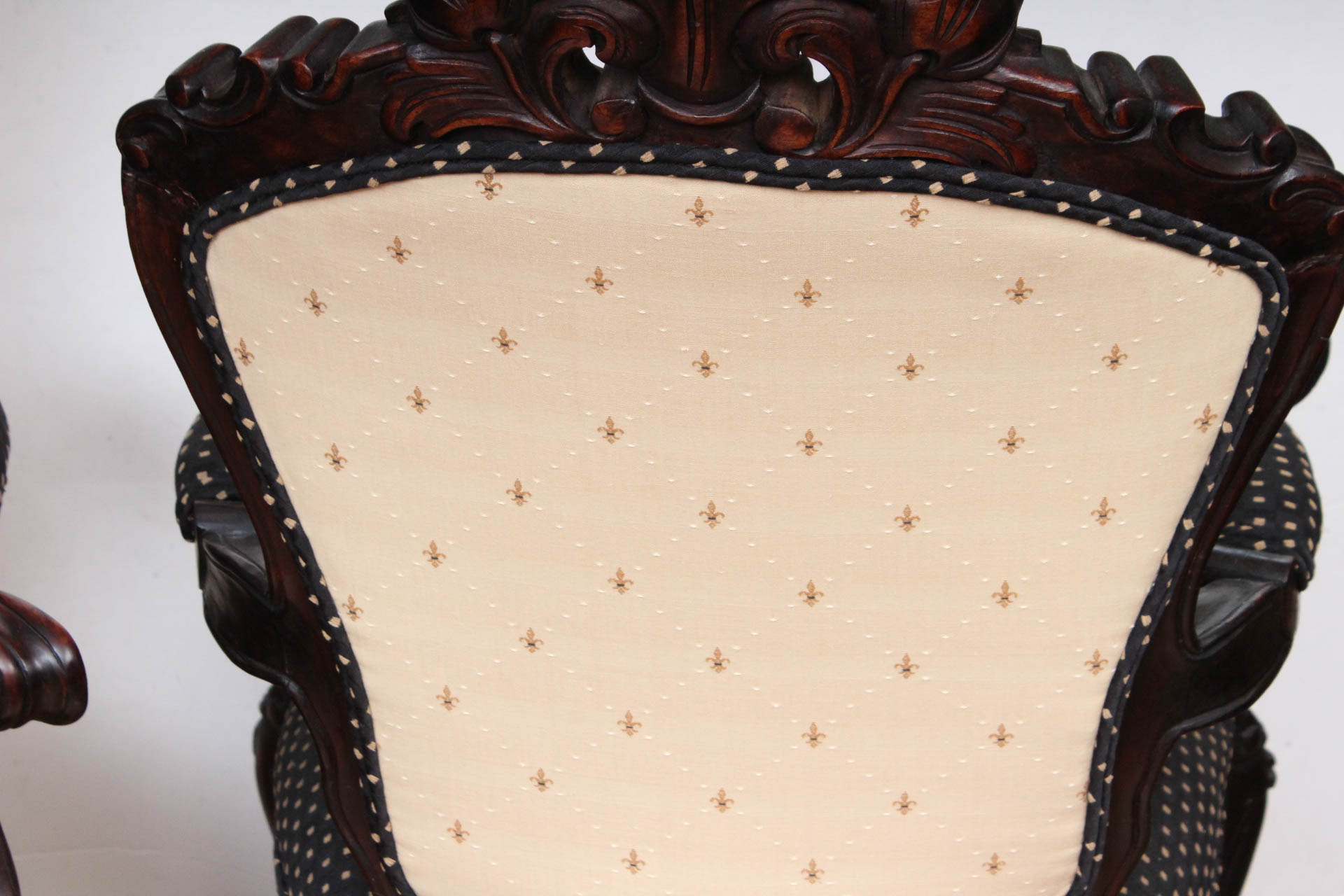 Antique Baroque Style Fauteuil Pair