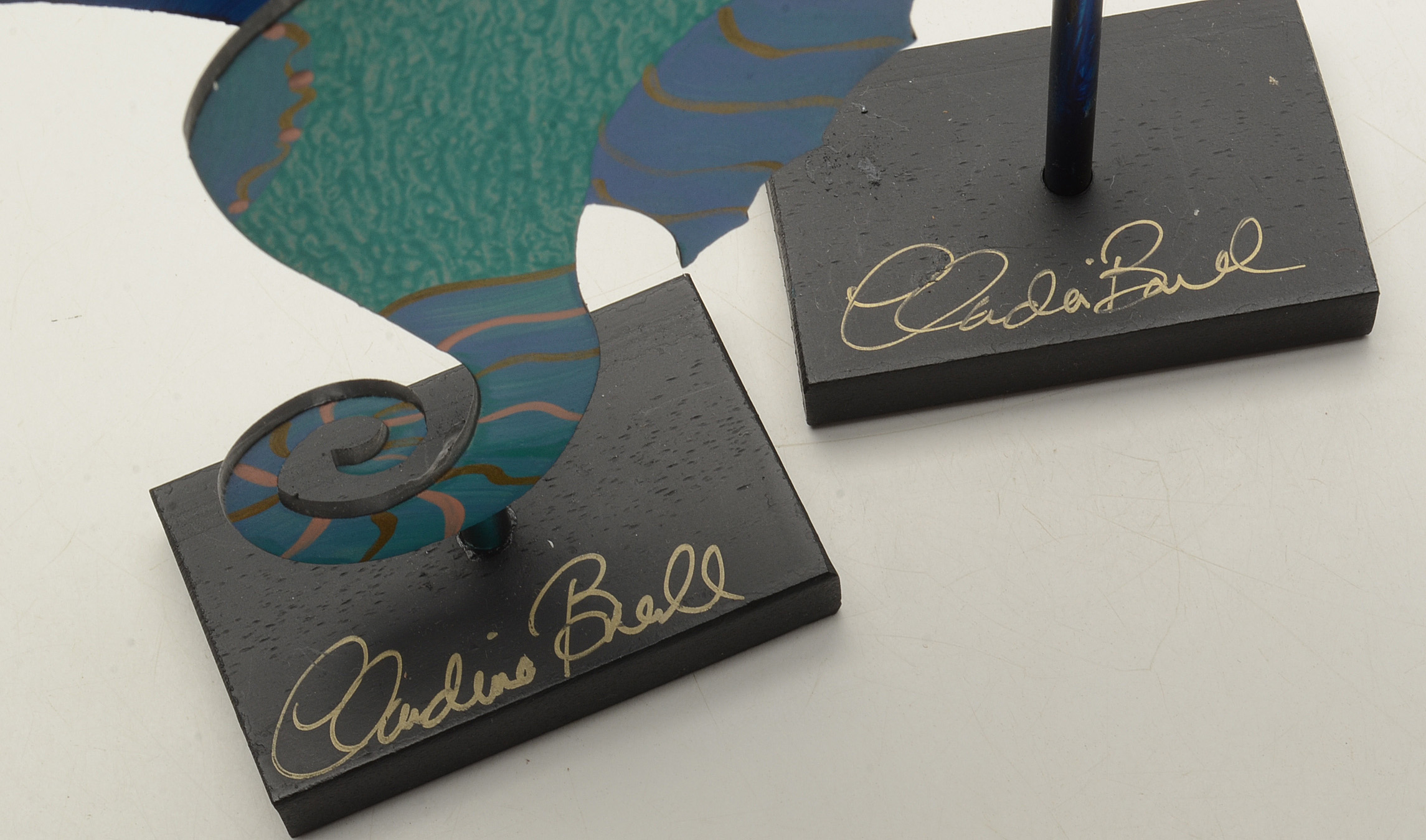 Four Claudine Buell Artist Signed Metal Sculptures