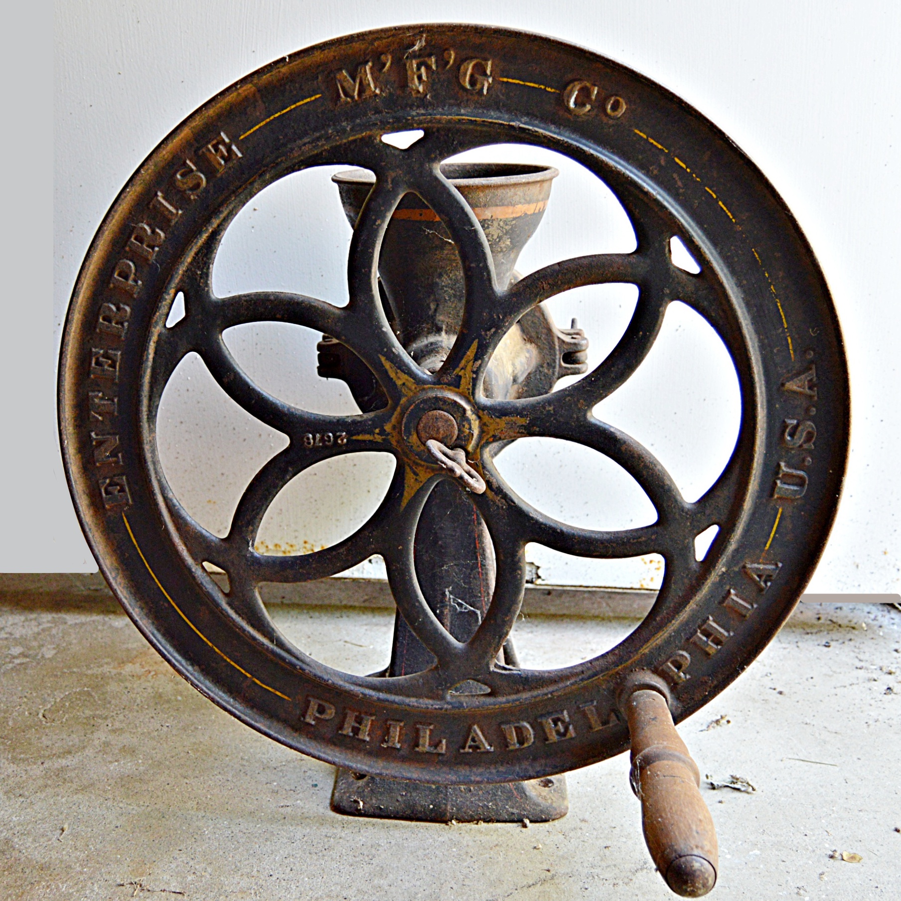 Antique Enterprise Cast Iron Coffee Grinder