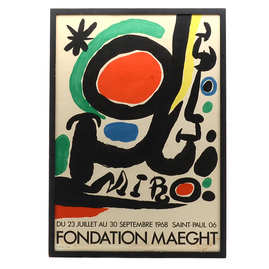 Joan Miró 1968 Color Lithograph Poster "Fondation Maeght"