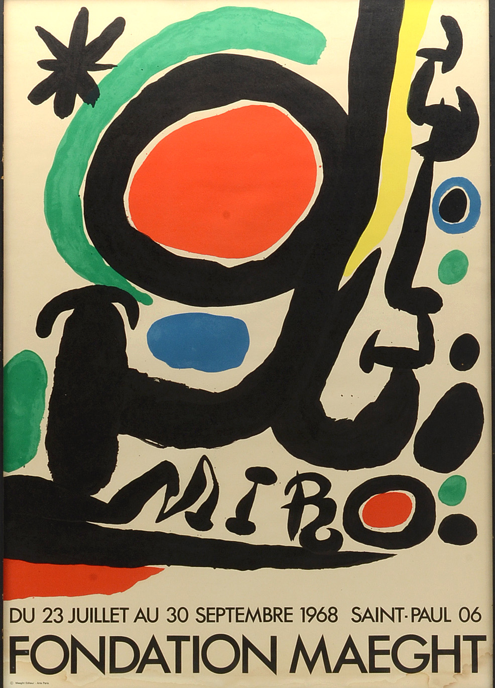 Joan Miró 1968 Color Lithograph Poster "Fondation Maeght"