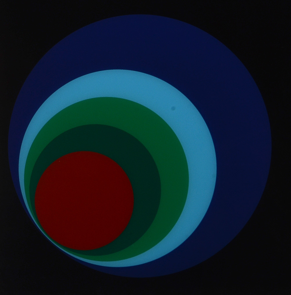 Vintage Reverse Glass Op Art Serigraph for Turner Wall Accessories