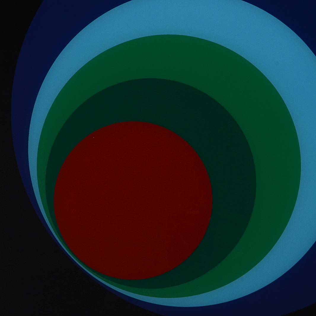 Vintage Reverse Glass Op Art Serigraph for Turner Wall Accessories