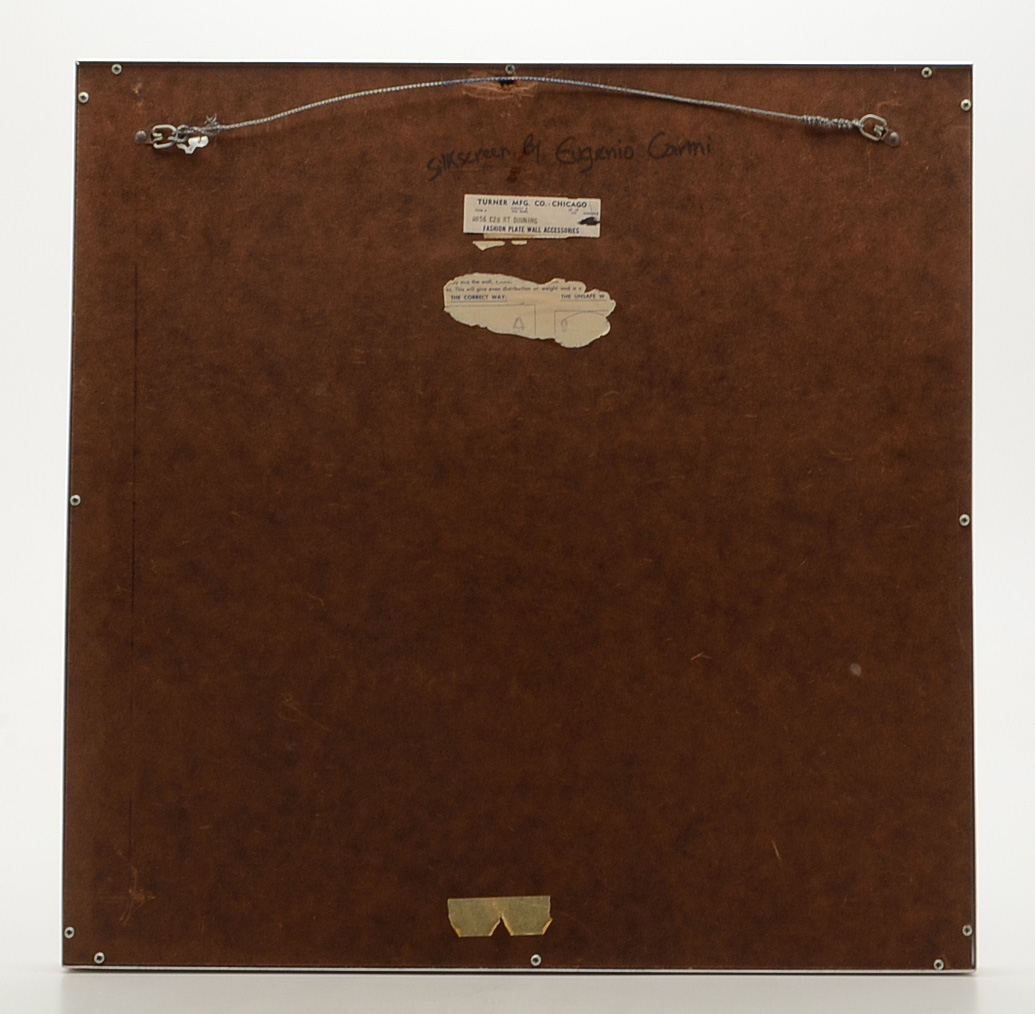 Vintage Reverse Glass Op Art Serigraph for Turner Wall Accessories