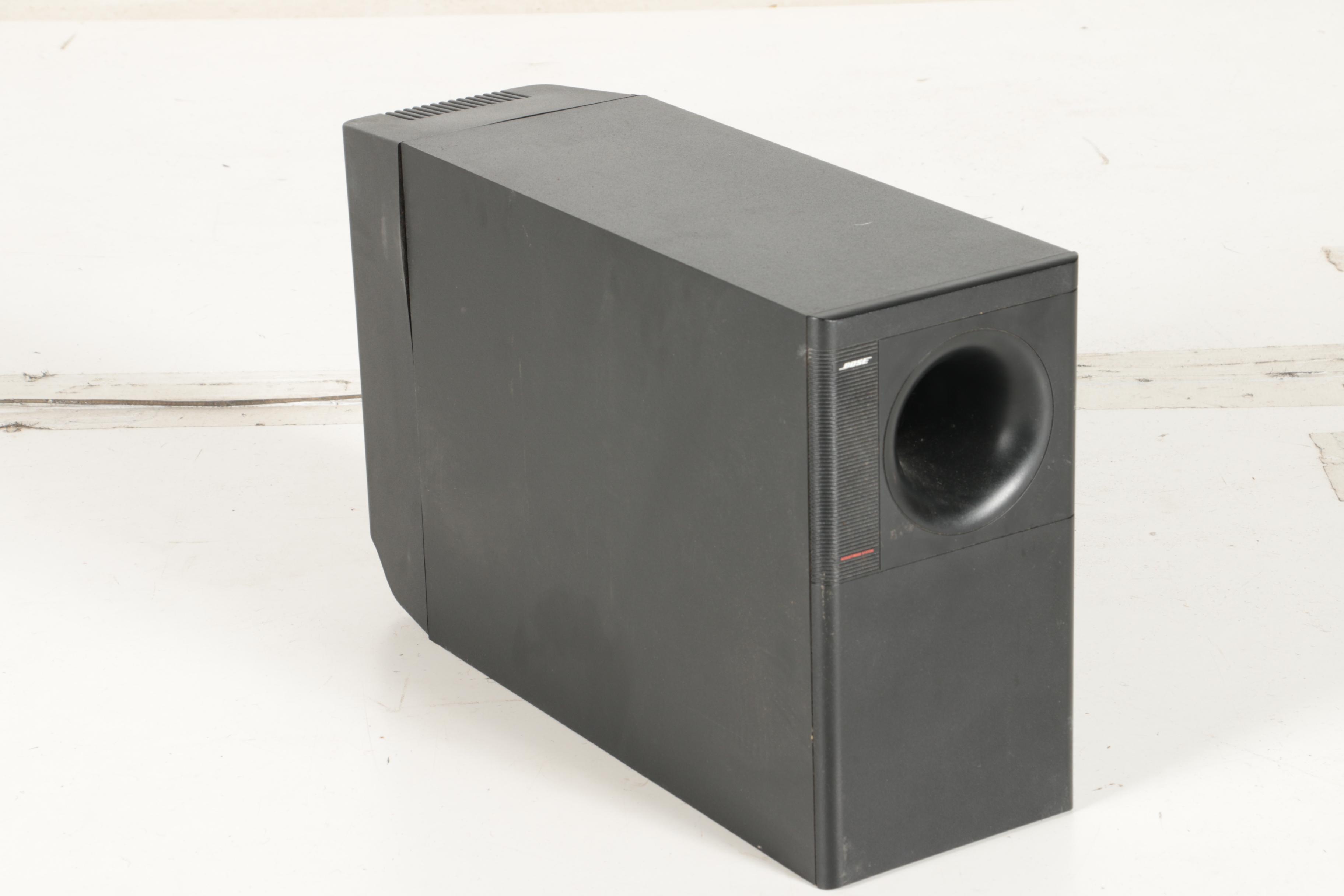 Two Black Bose Speakers