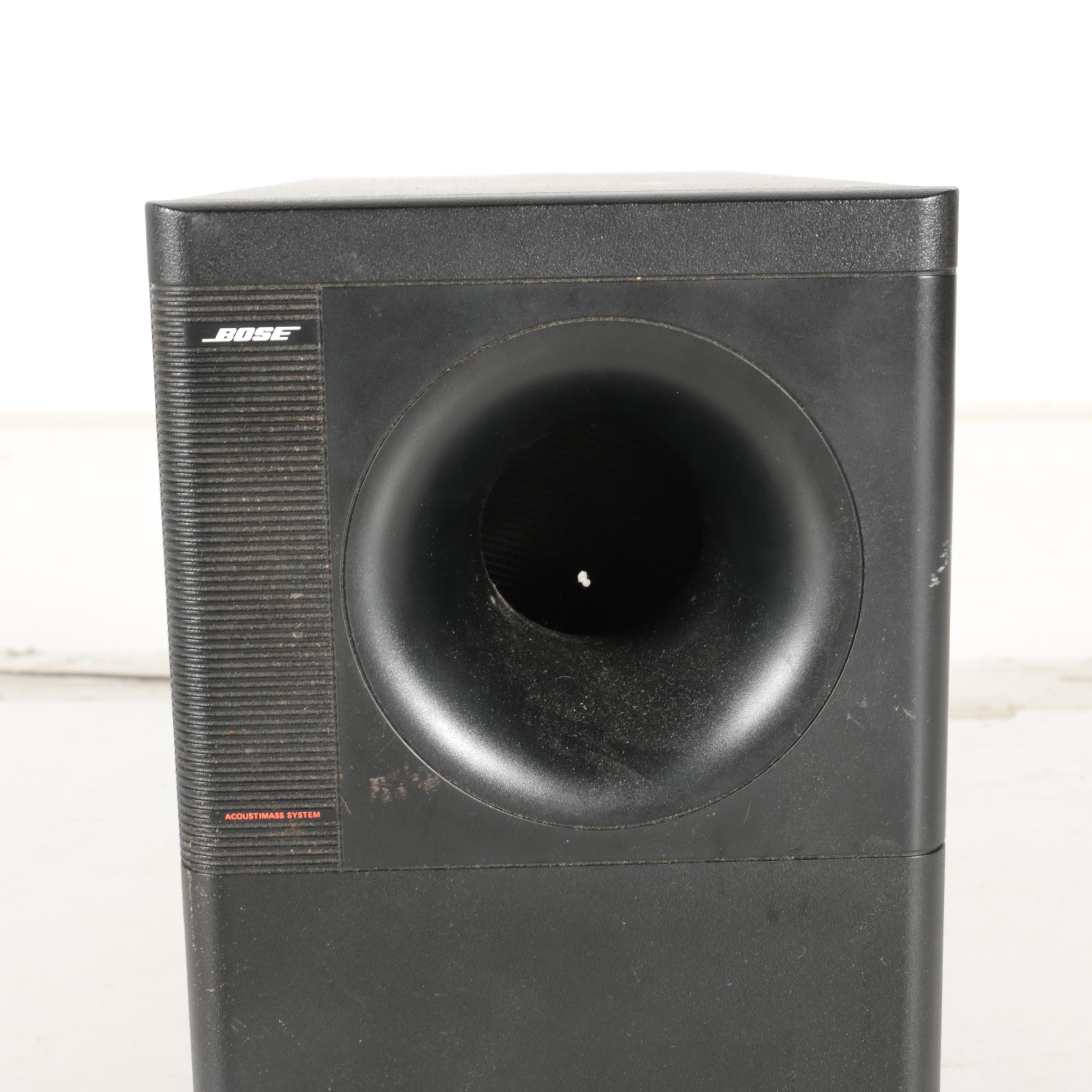 Two Black Bose Speakers