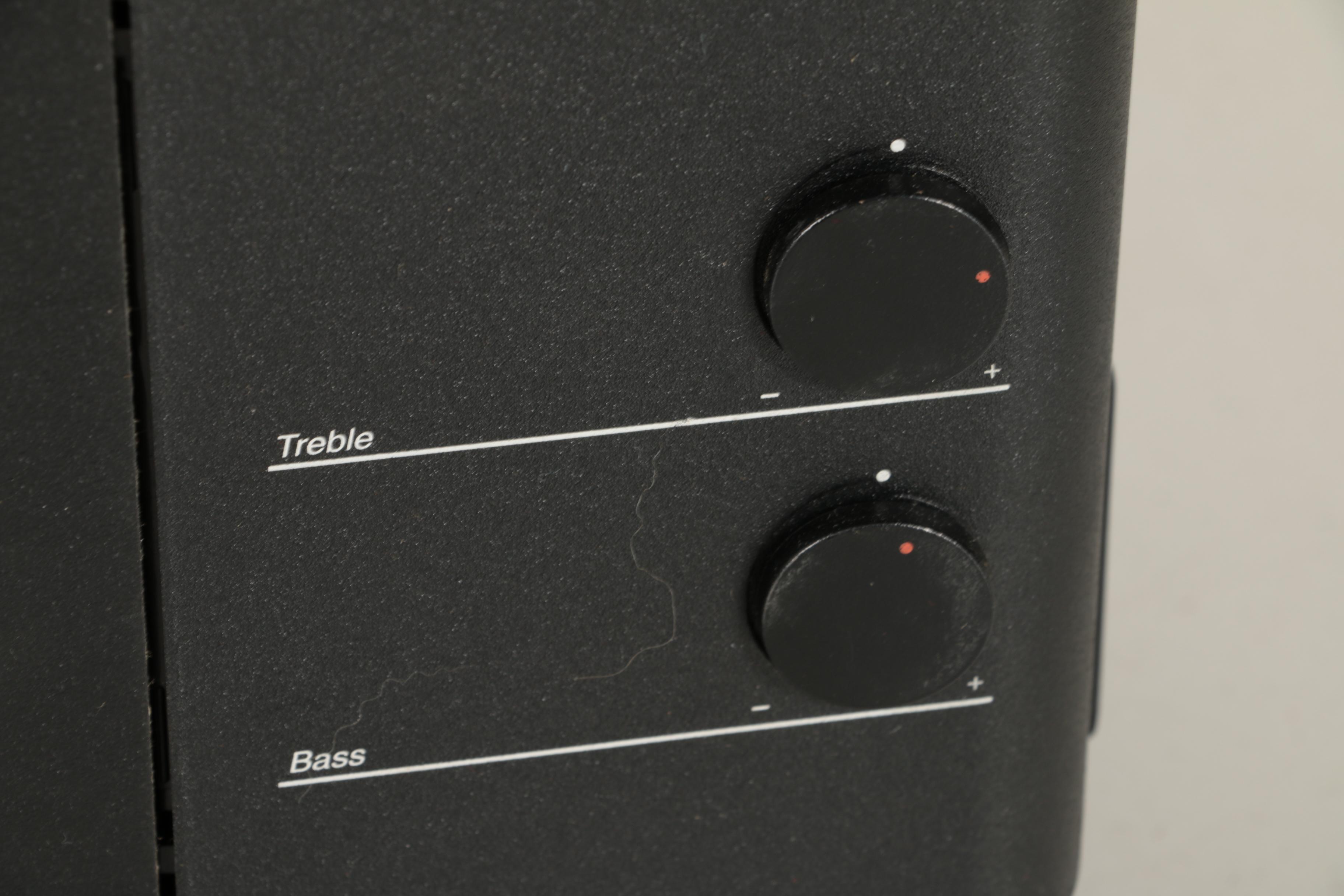 Two Black Bose Speakers