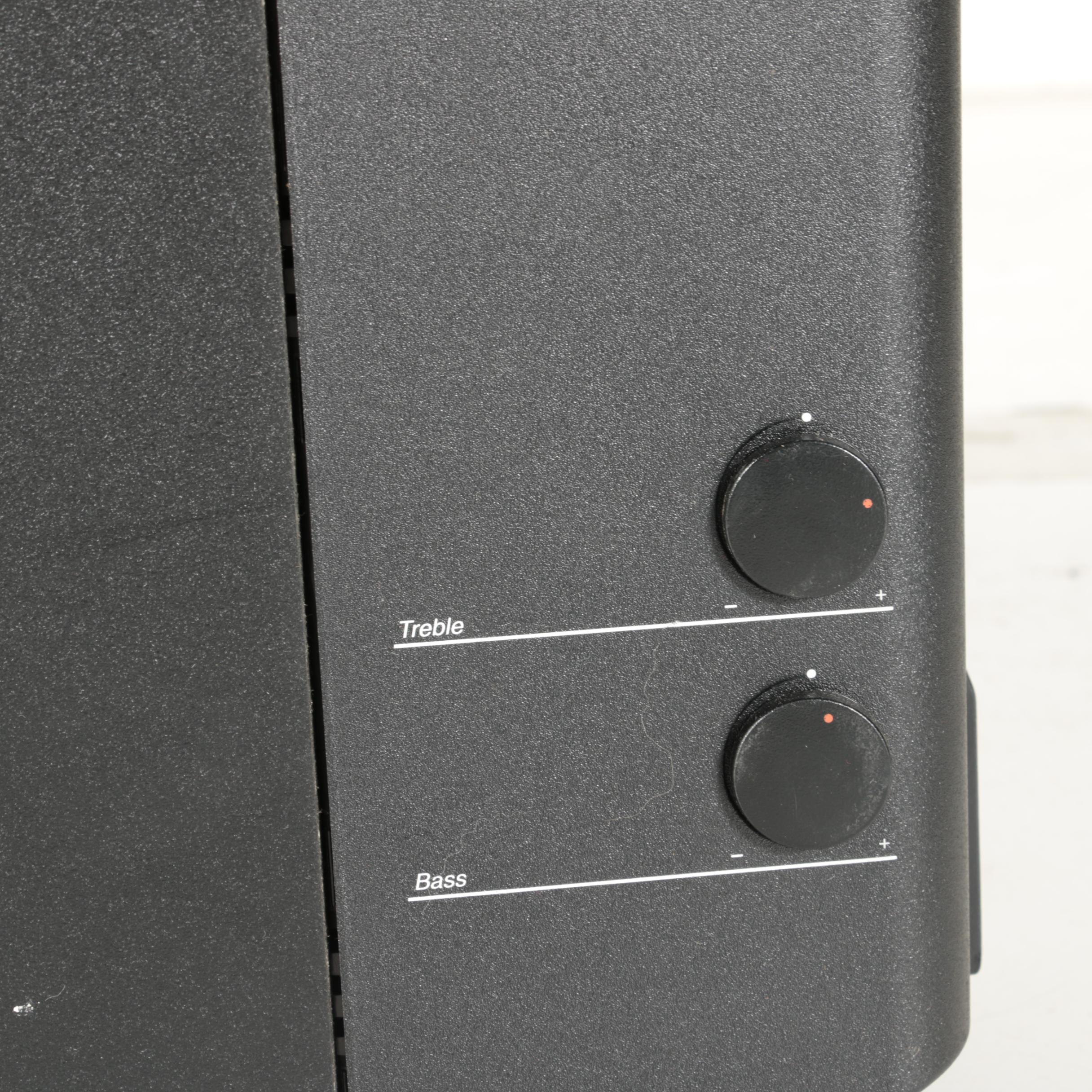 Two Black Bose Speakers