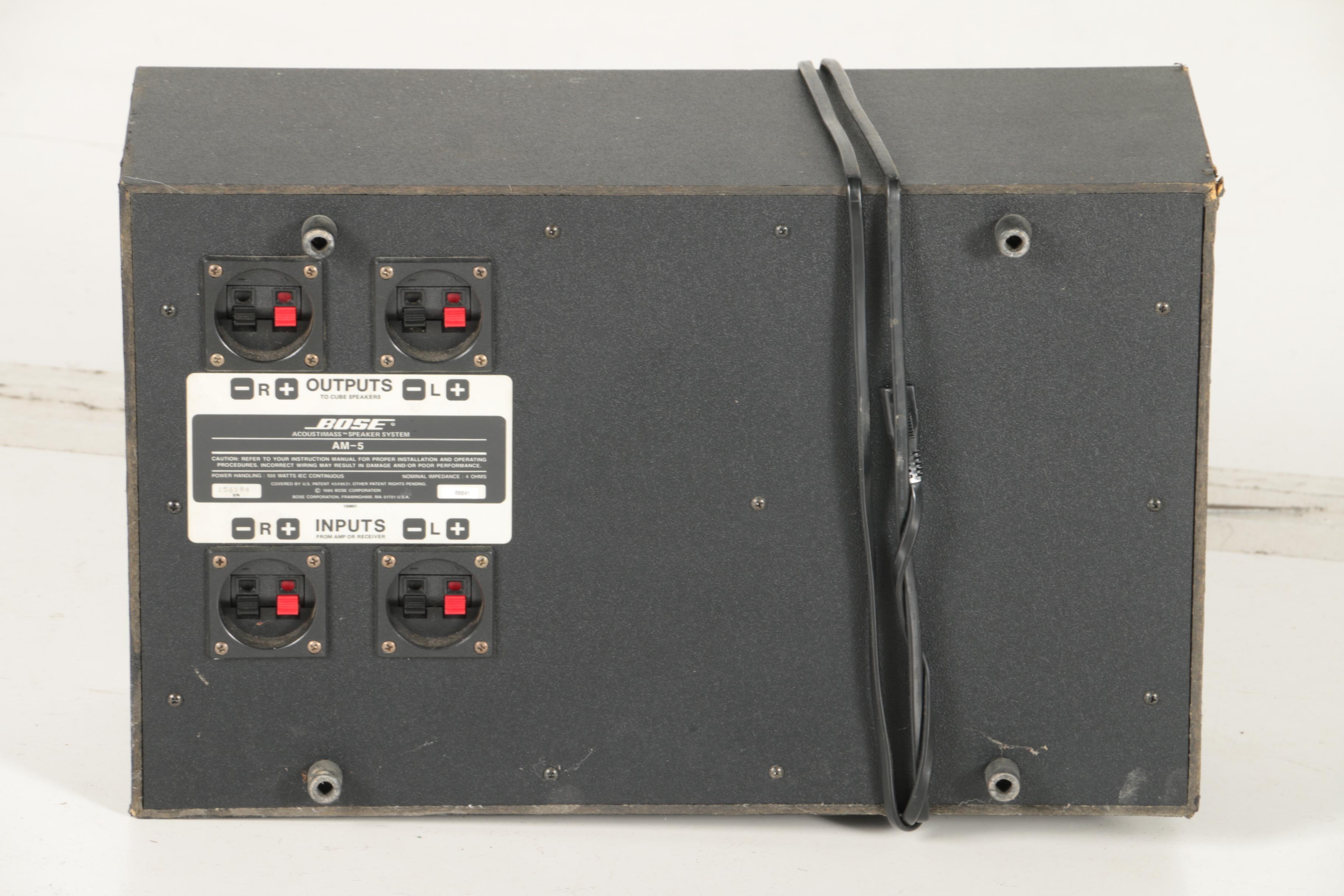 Two Black Bose Speakers