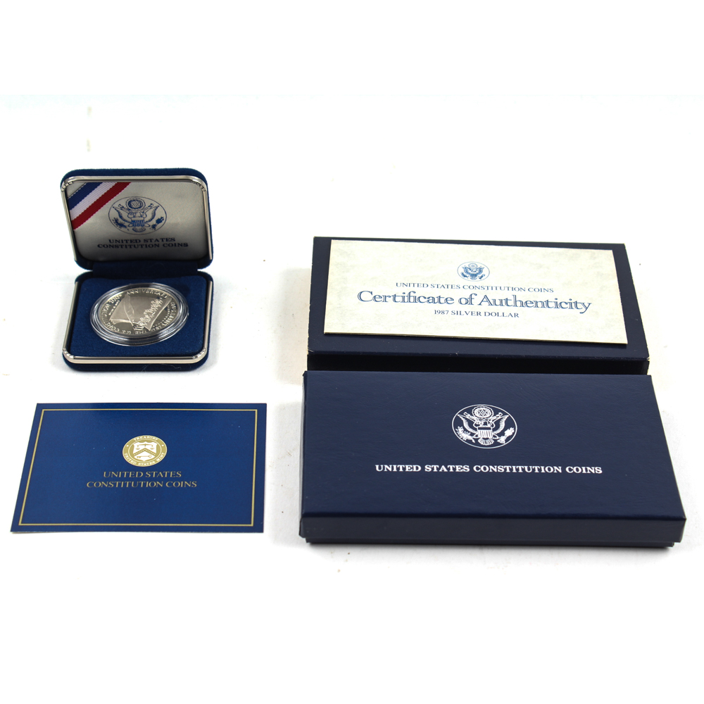 1987 Silver Dollar United States Constitution Bicentennial Coin