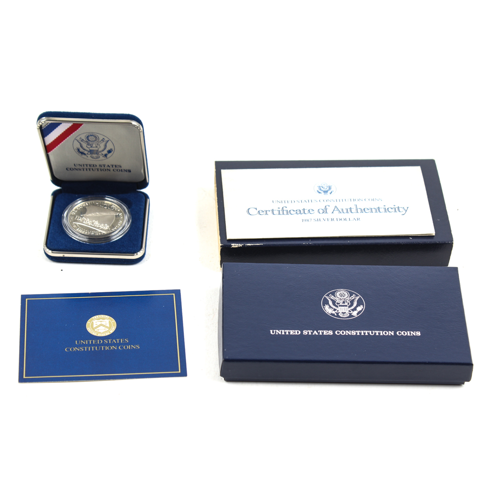 1987 Silver Dollar United States Constitution Bicentennial Coin