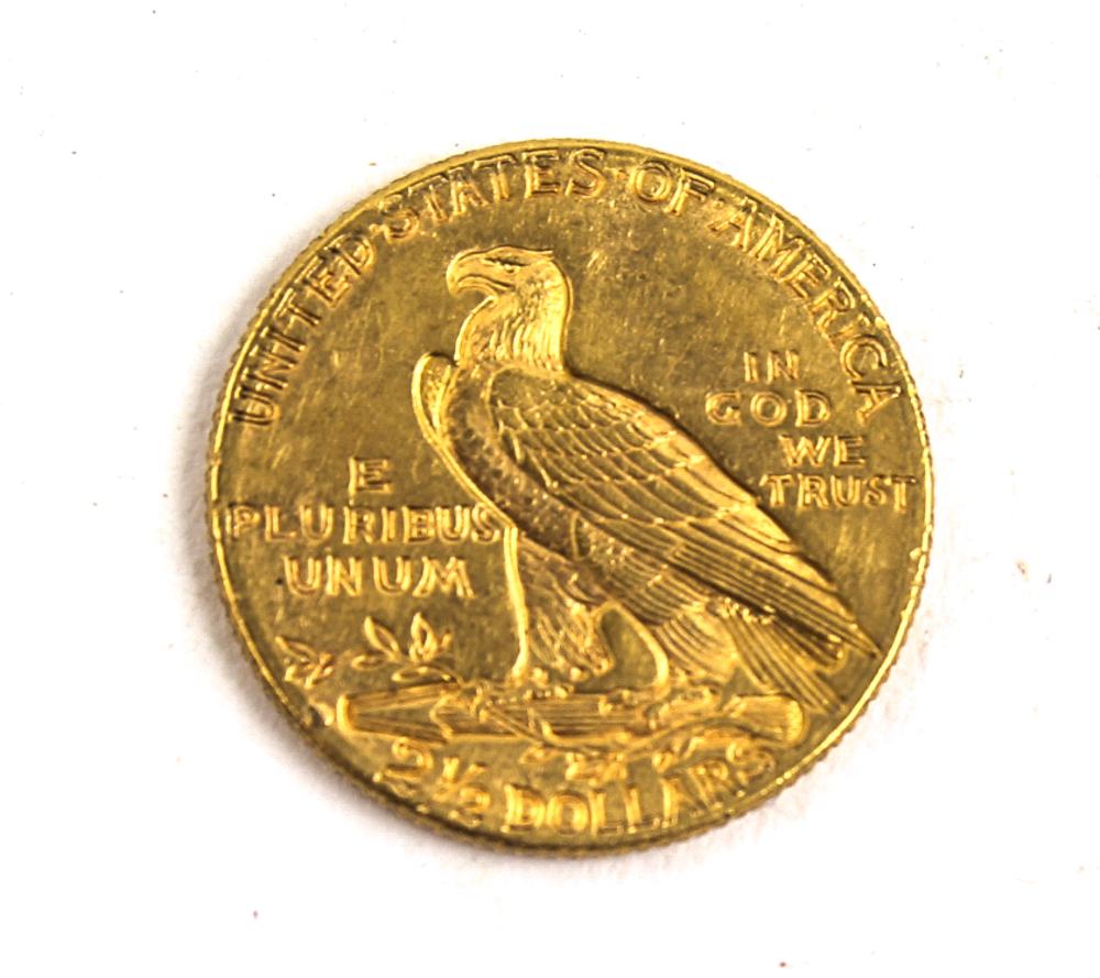 1914 D Indian Head $2 1/2 Gold Coin