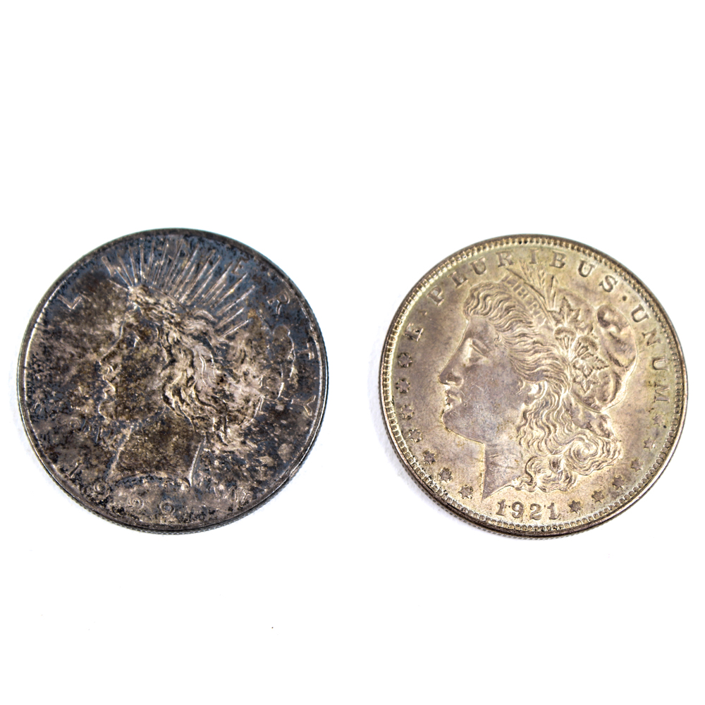 1921 and 1922 Silver Dollars