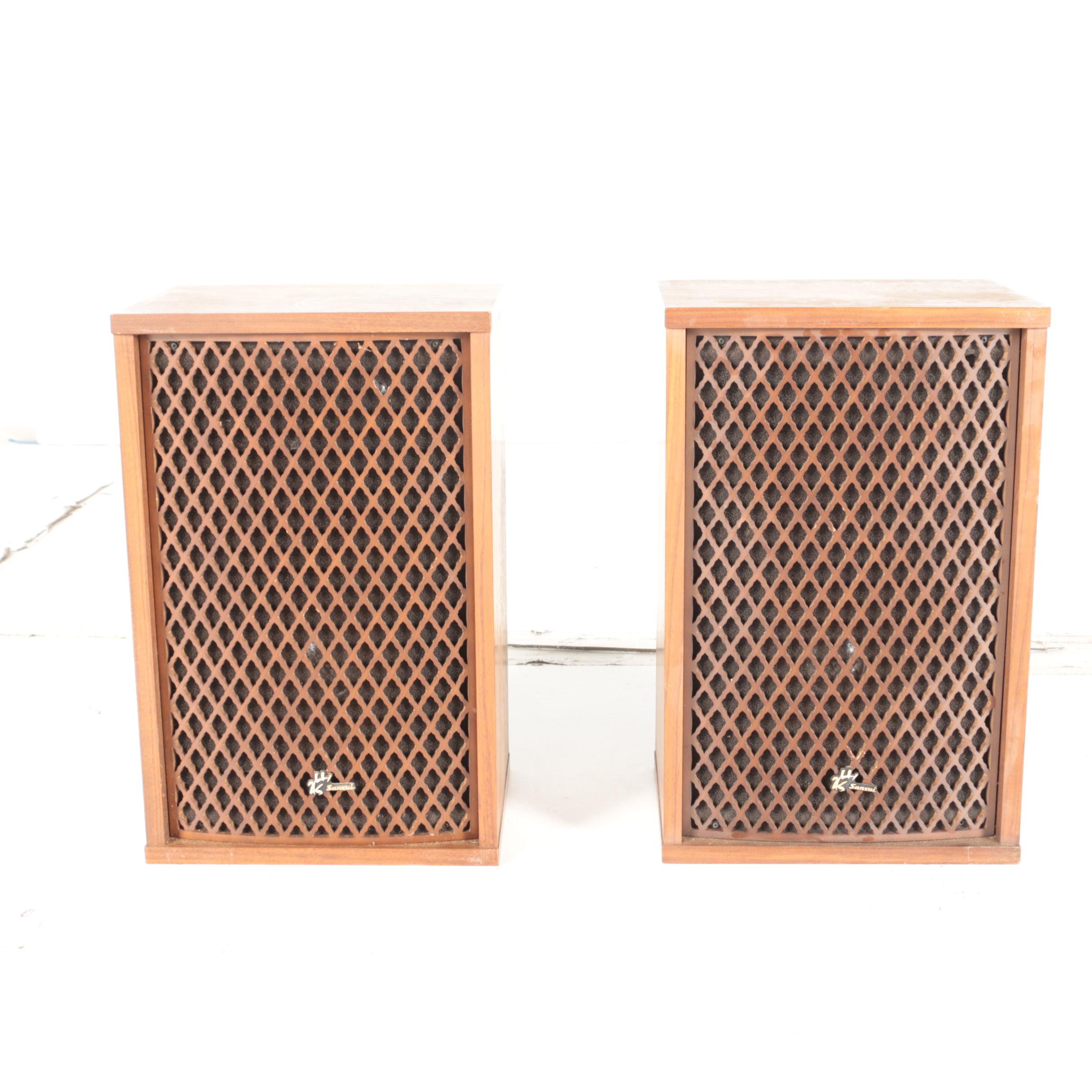 Wooden Sansui Speakers