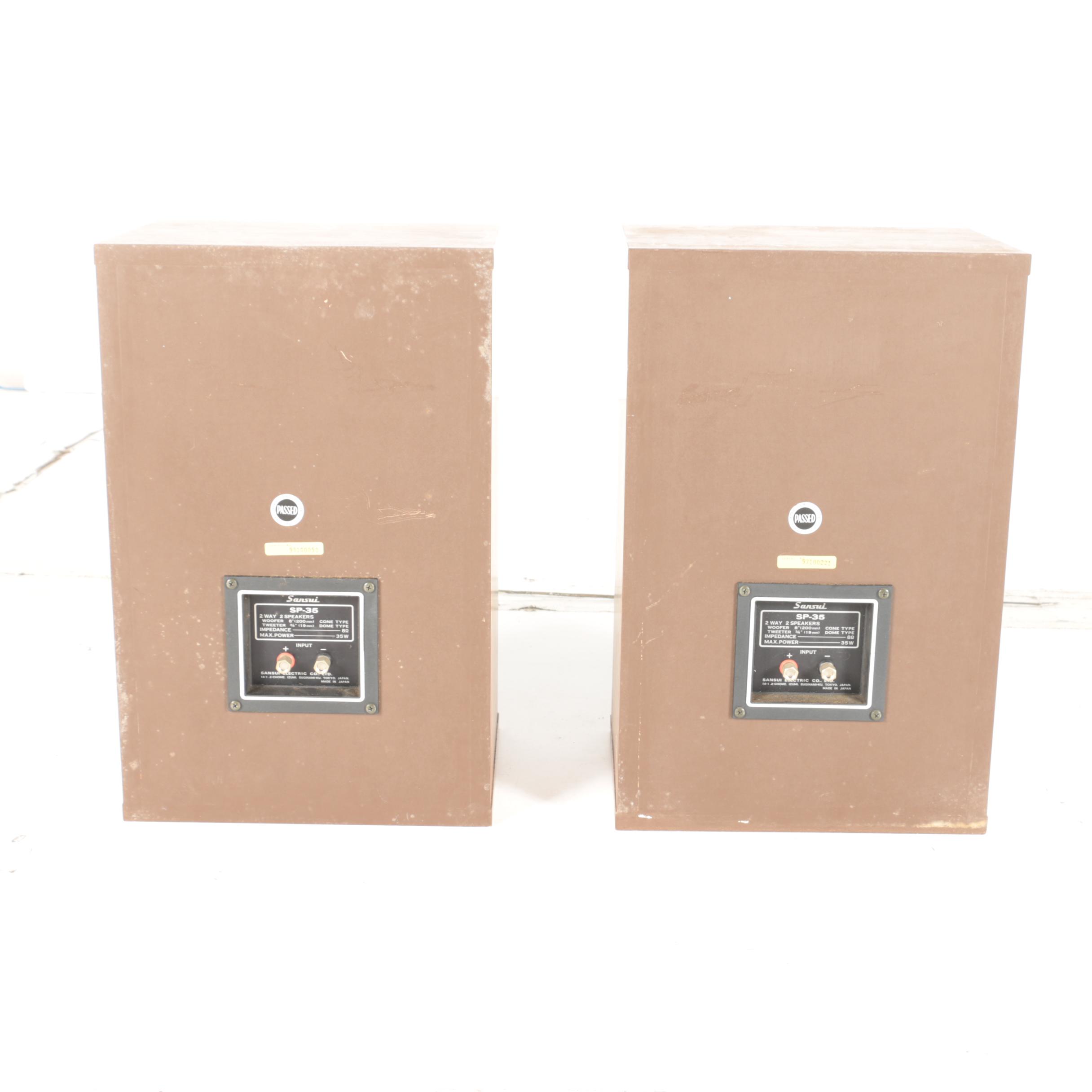 Wooden Sansui Speakers