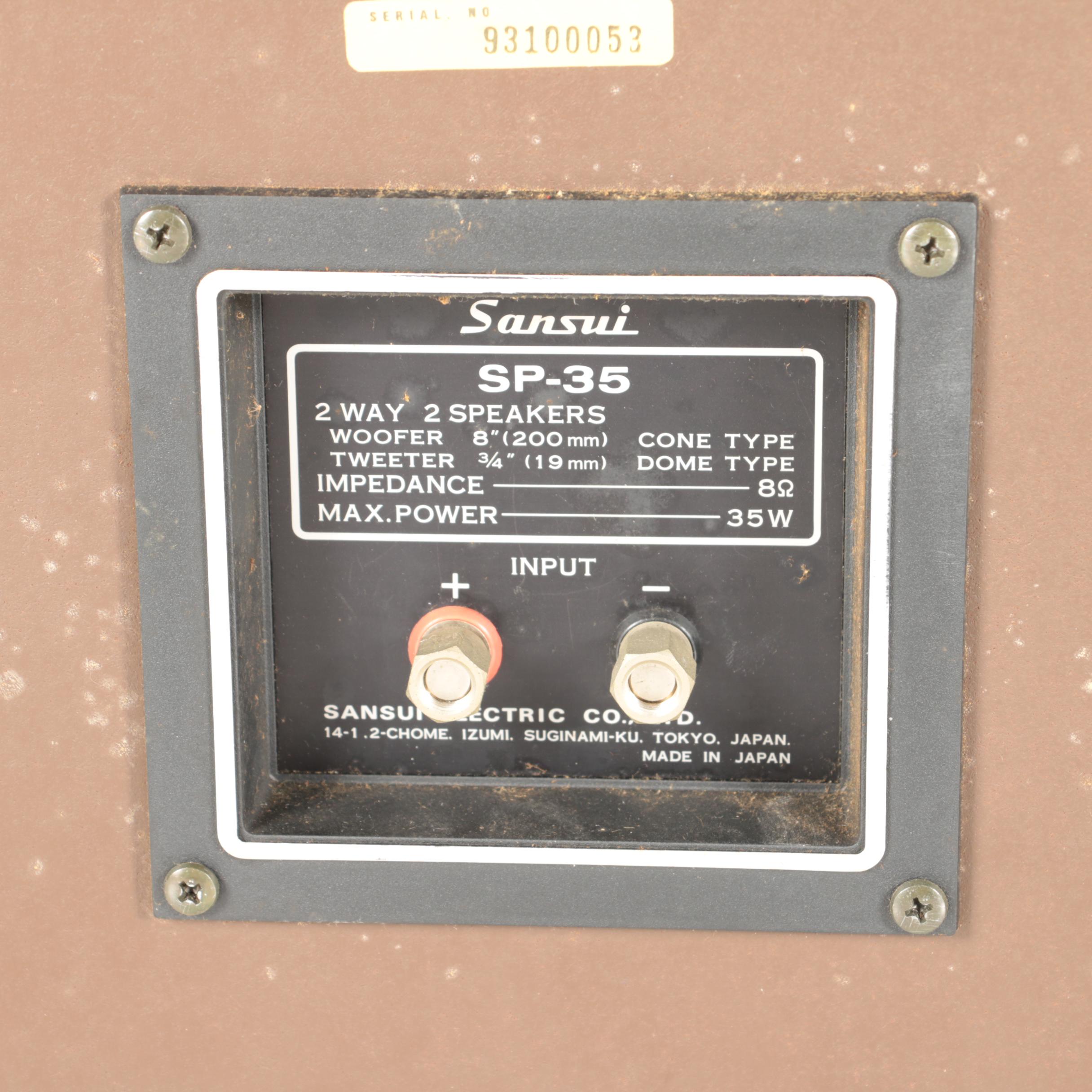 Wooden Sansui Speakers