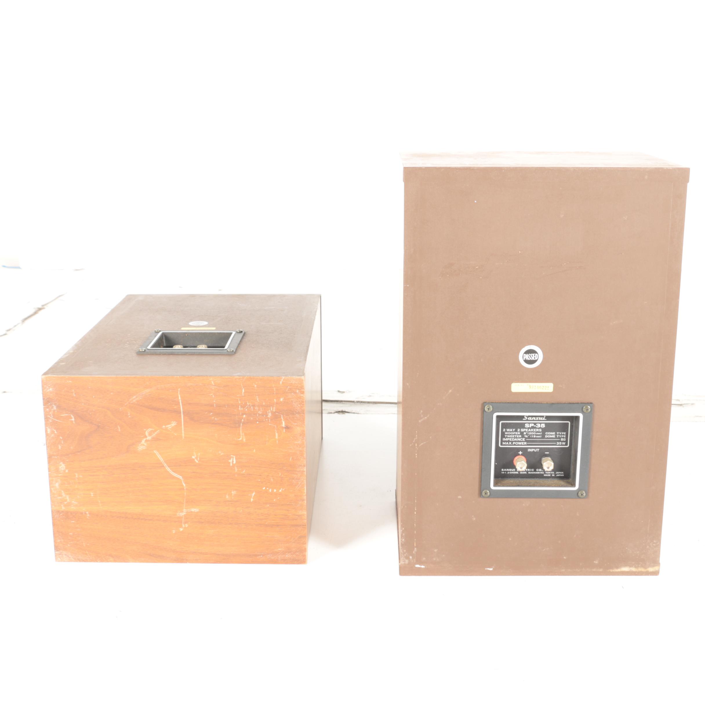Wooden Sansui Speakers