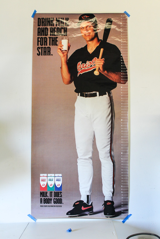 Unpublished Cal Ripken, Jr. "Drink Milk"  Life-Size Poster