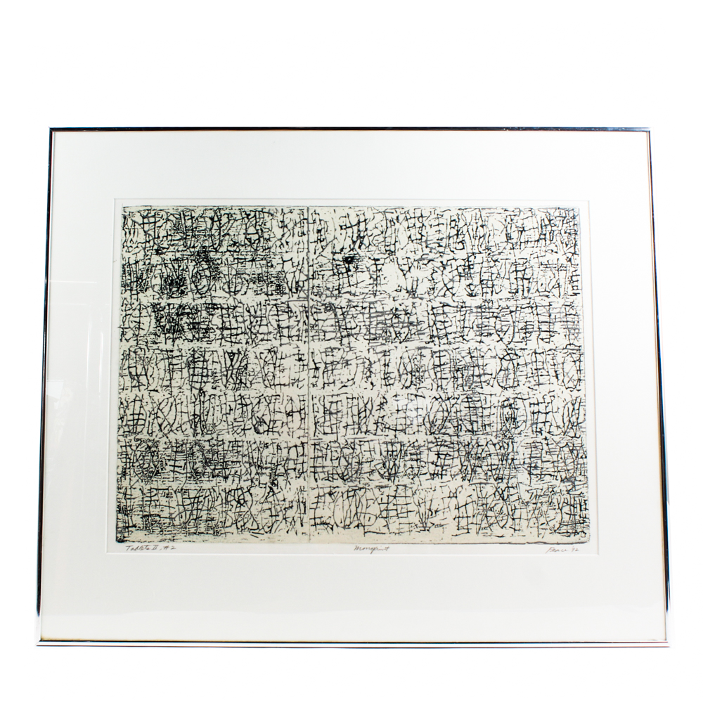 Benny Peace Monoprint "Tablet II #2"