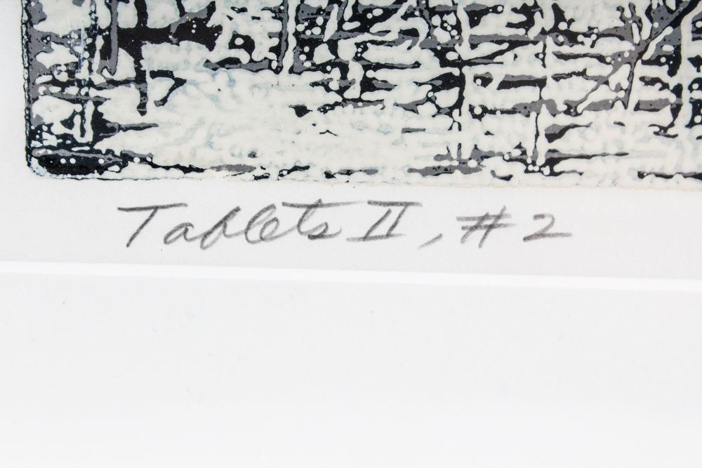 Benny Peace Monoprint "Tablet II #2"