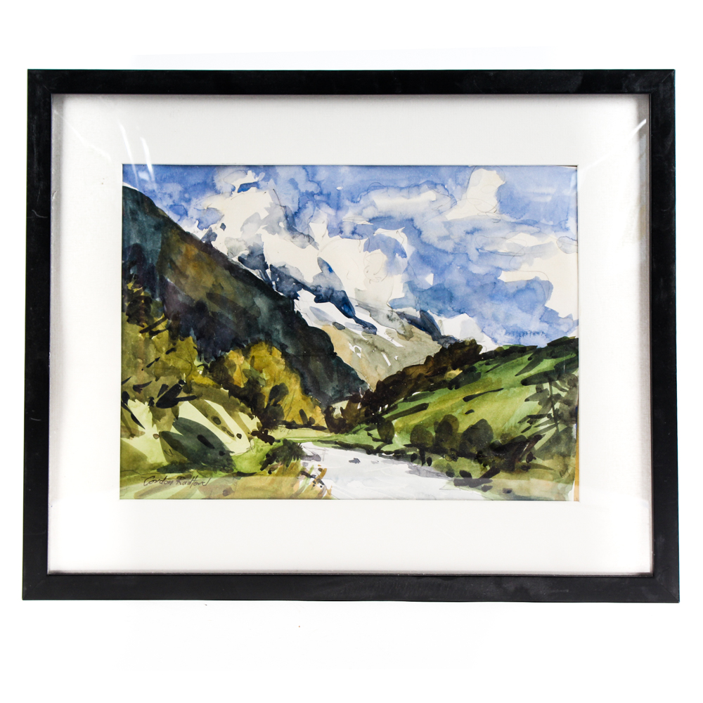 Gordon Radford Watercolor of Mountain Stream